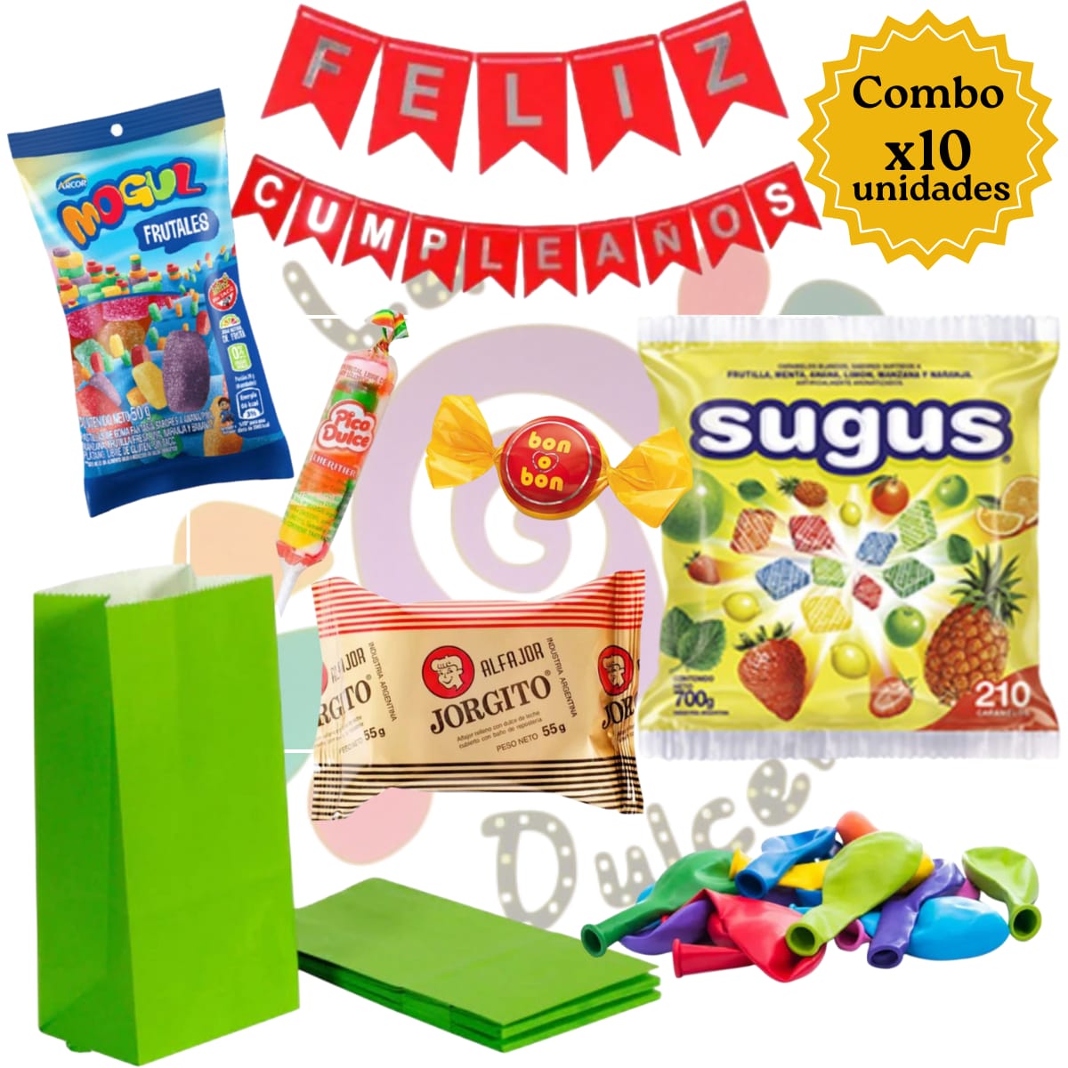 Combo cumple premium x 10