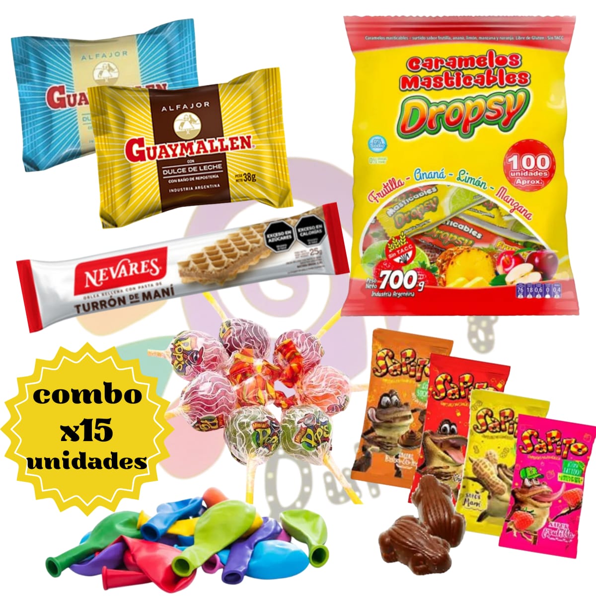 Combo cumple económico x 15