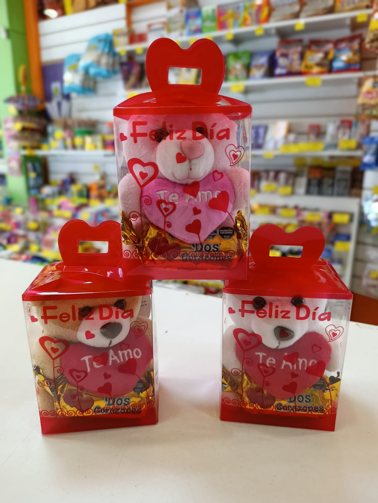 Mini Osito + Dos corazones