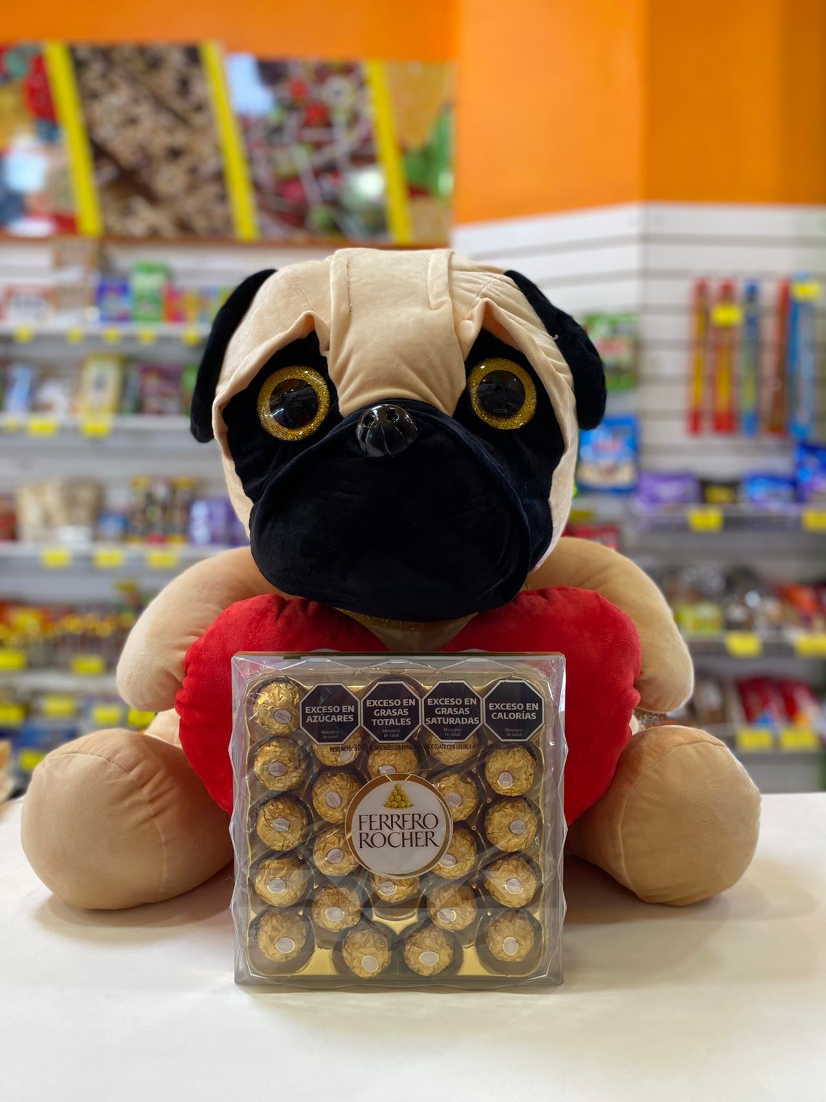 Perro de peluche + Ferrero x 24