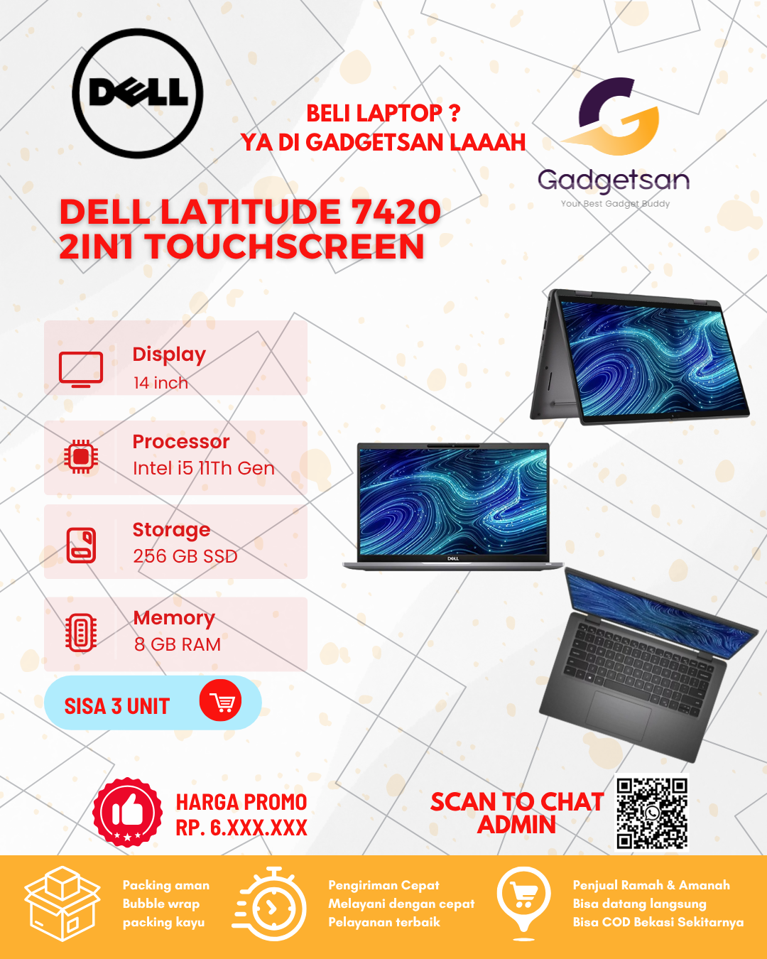 Dell Latitude 7420 2-in-1 Touchscreen