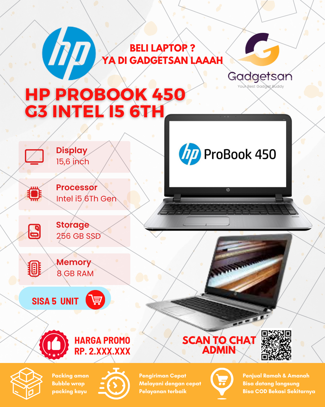 HP ProBook 450 G3 Intel i5 6th