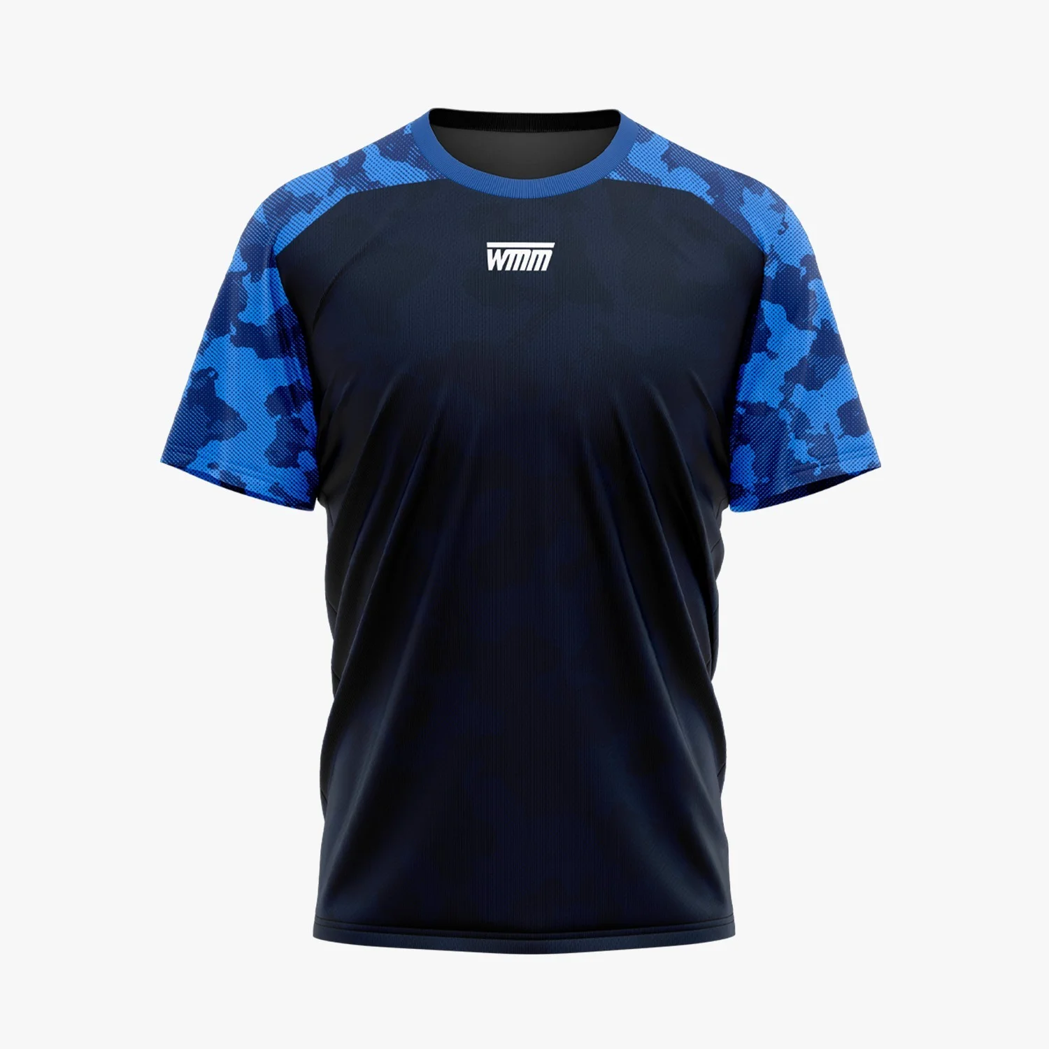 T-shirt de sport Camouflage Bleu