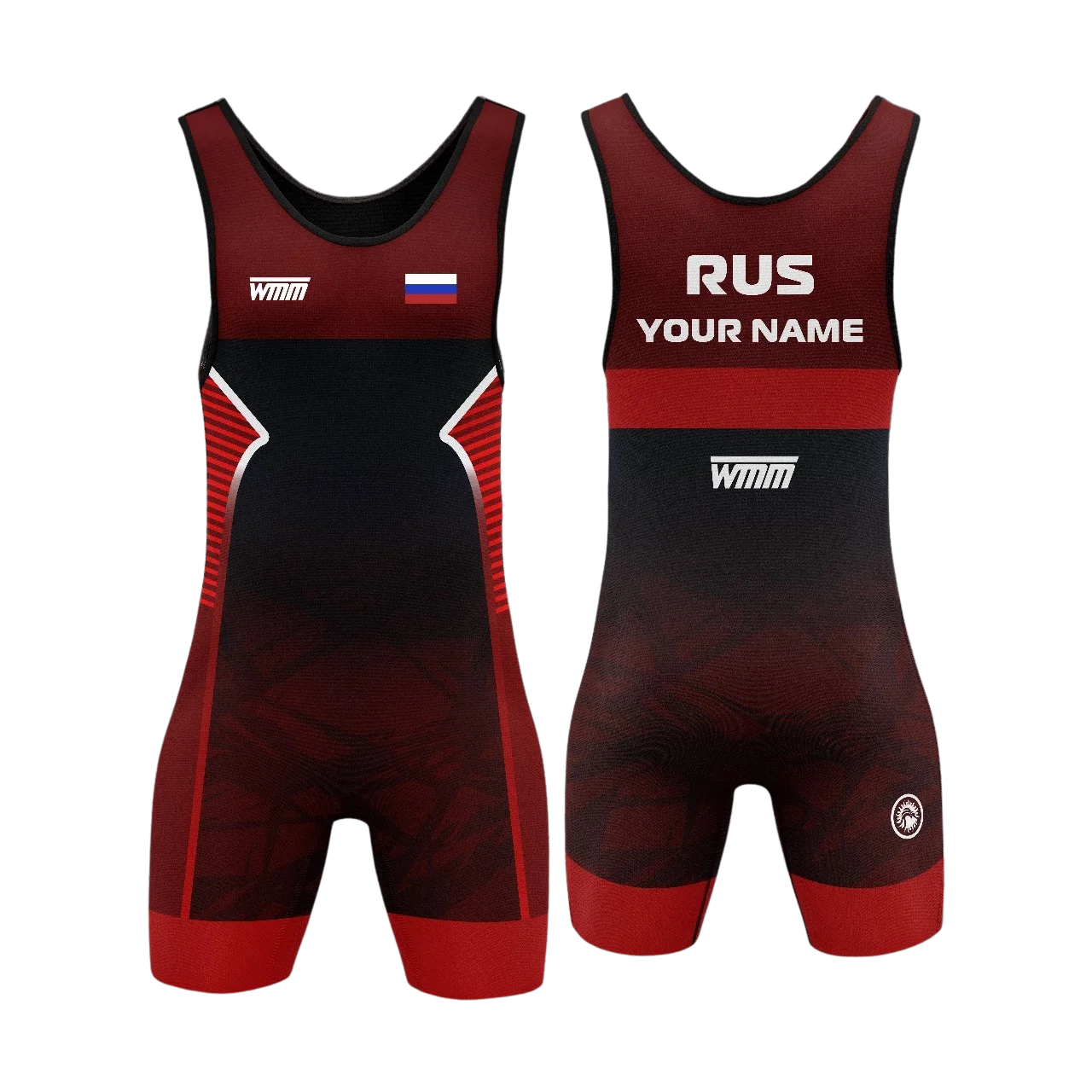 Maillot de lutte bleu et rouge 