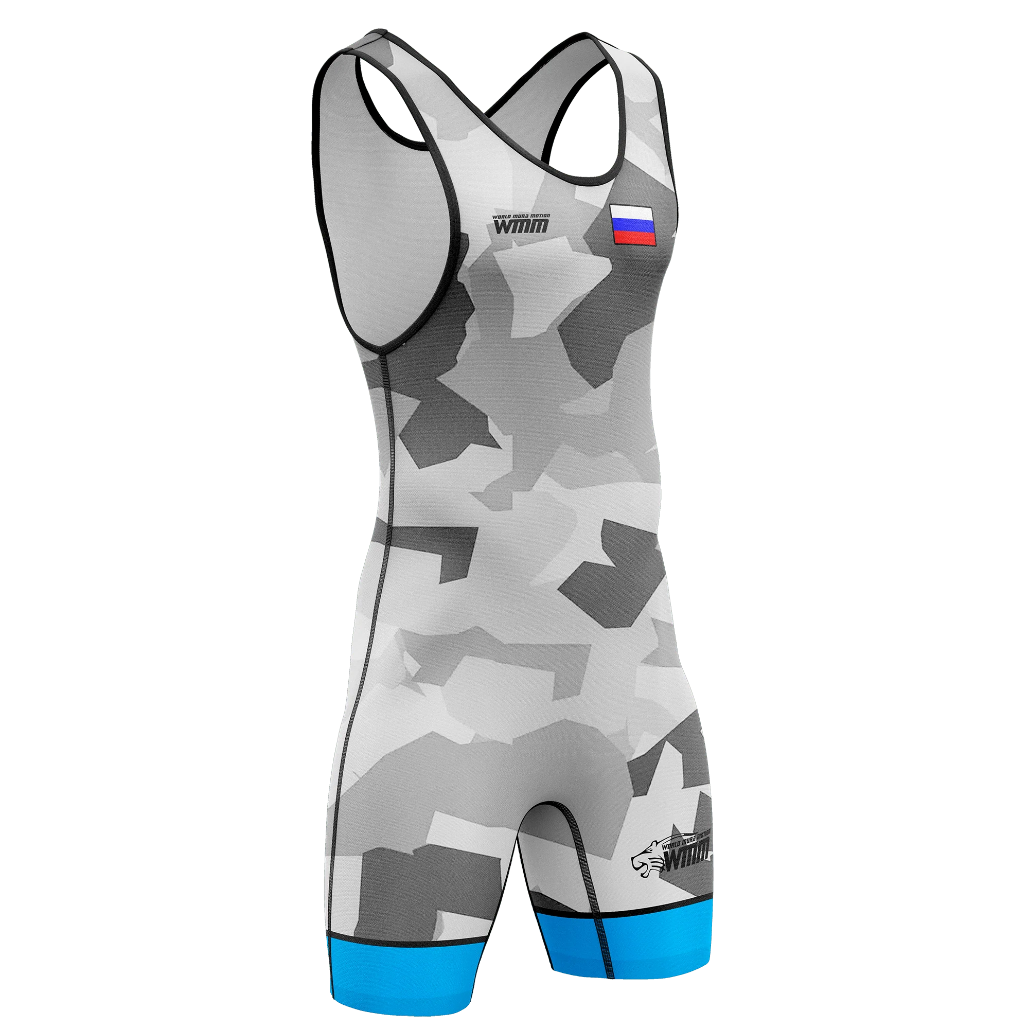 Maillot de lutte camouflage gris 