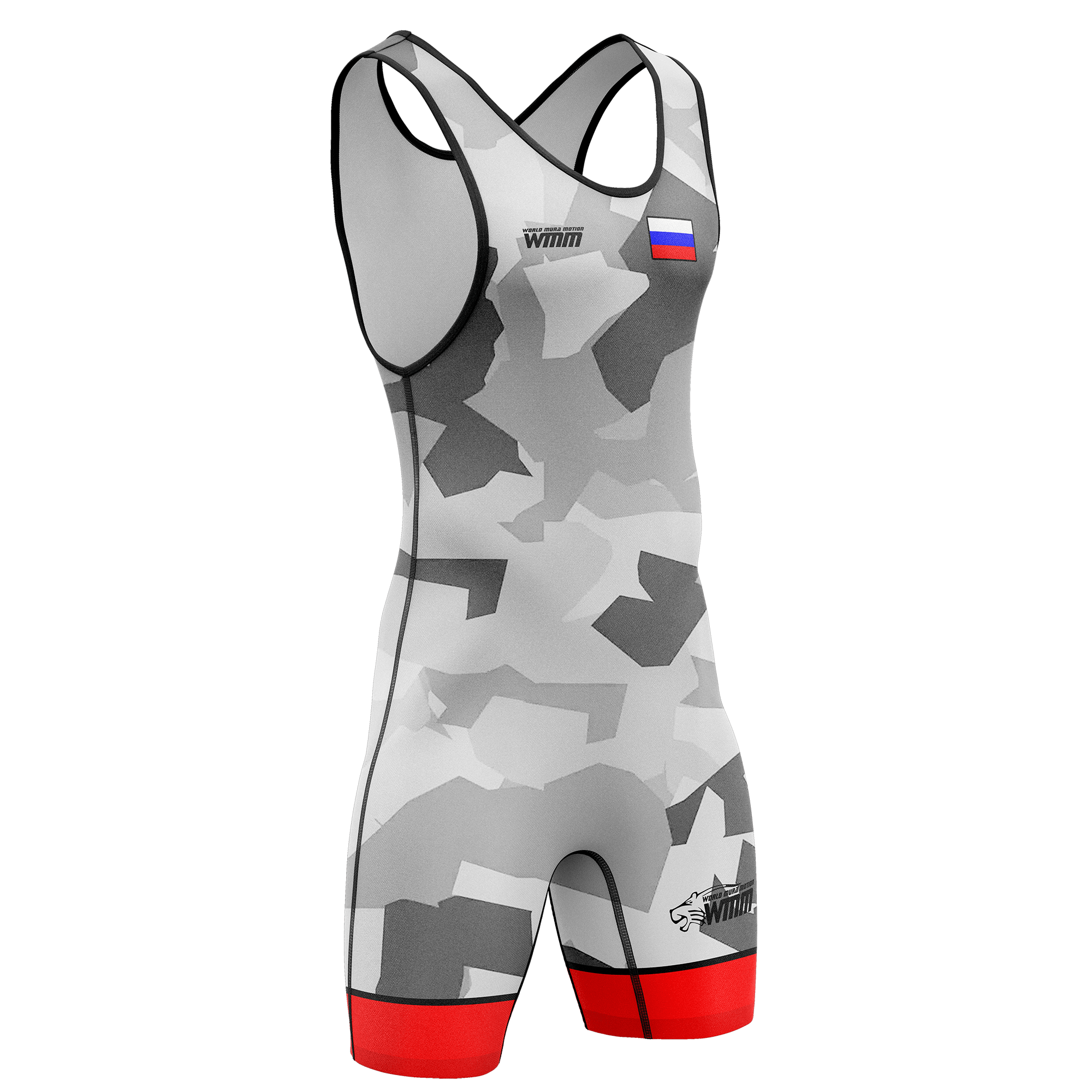 Maillot de lutte camouflage gris 