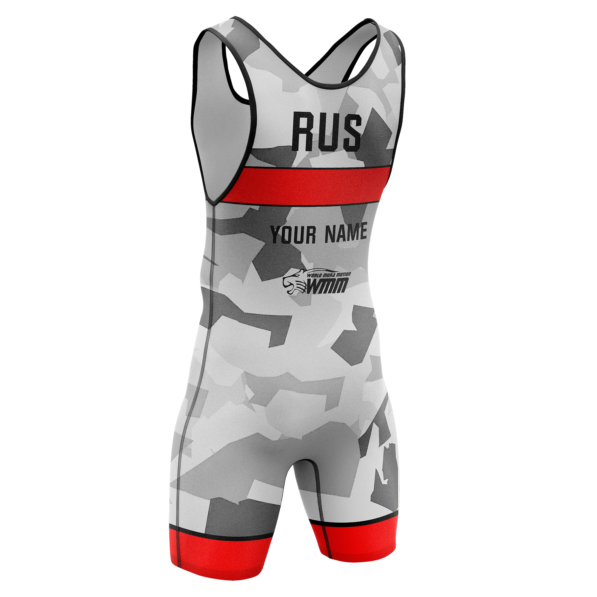 Maillot de lutte camouflage gris 