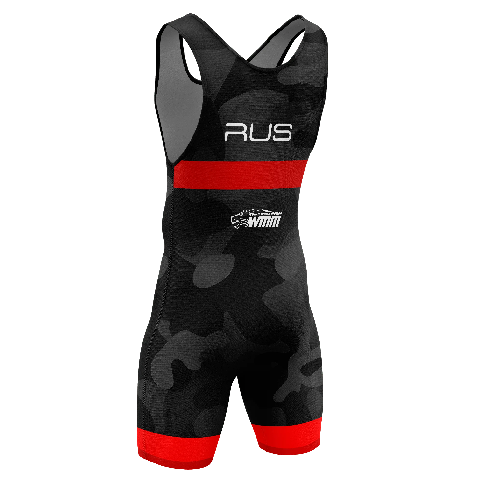 Maillot de lutte  camouflage noir 