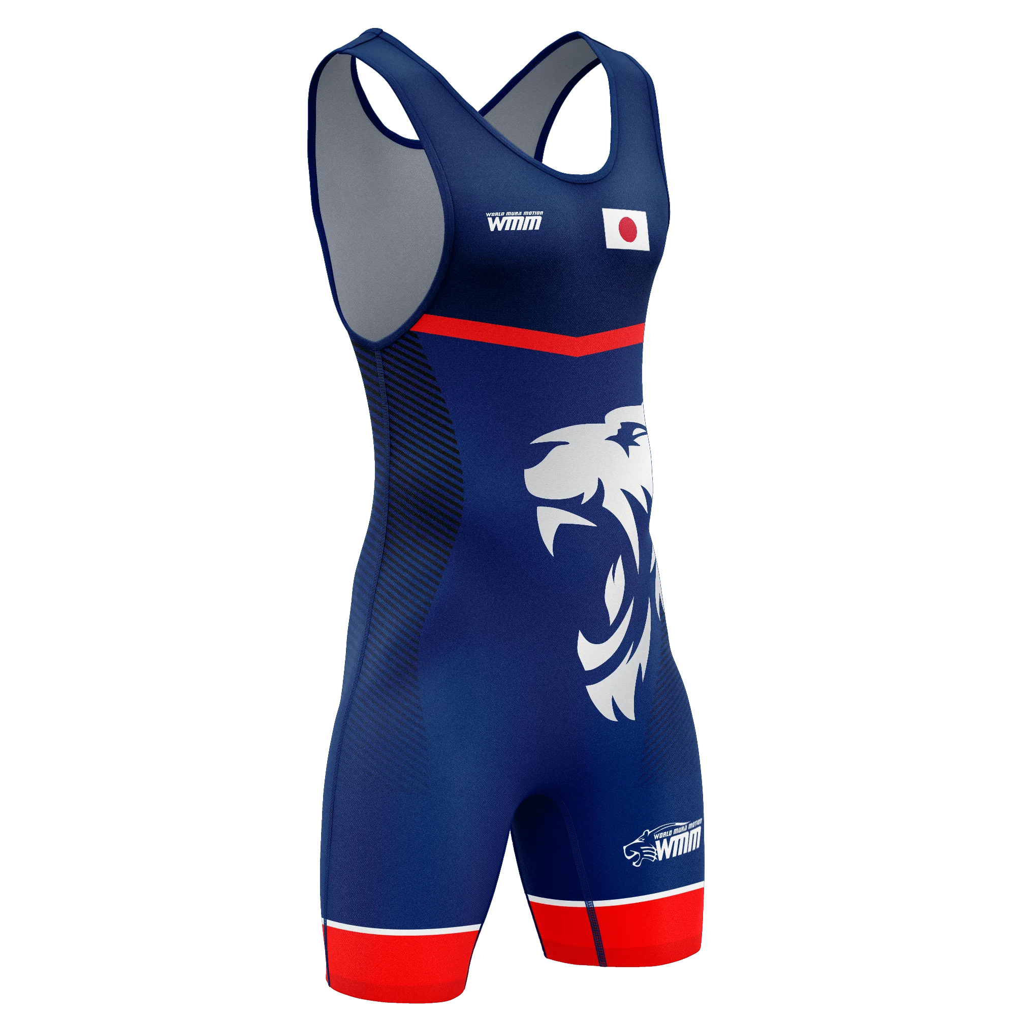 Maillot de lutte Bleu et blanc  JPN