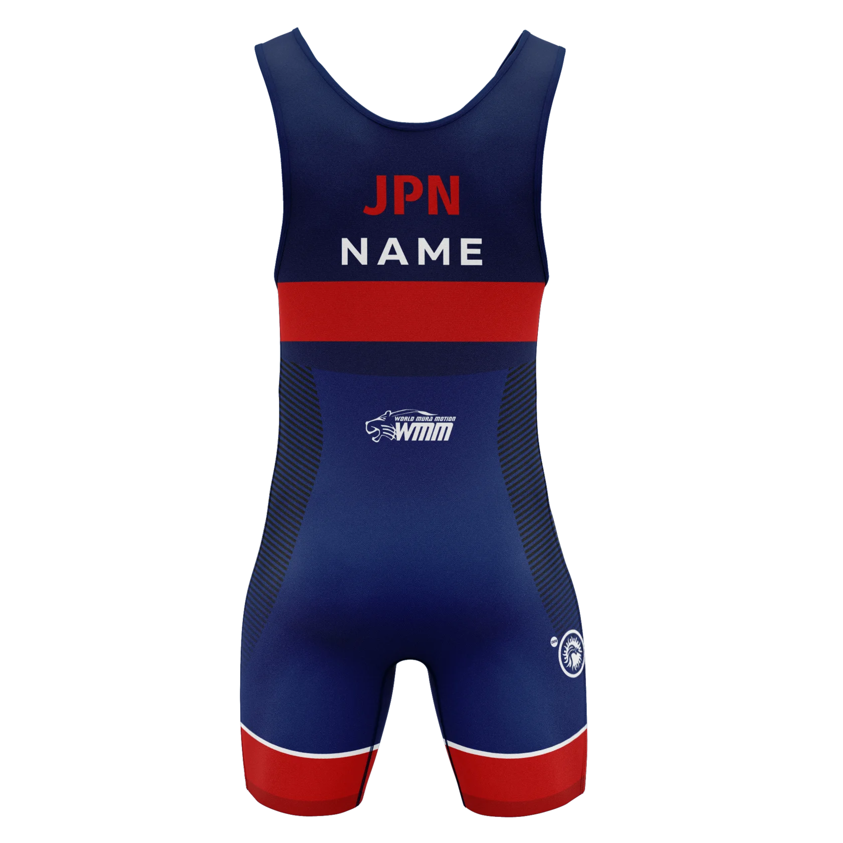 Maillot de lutte Bleu et blanc  JPN