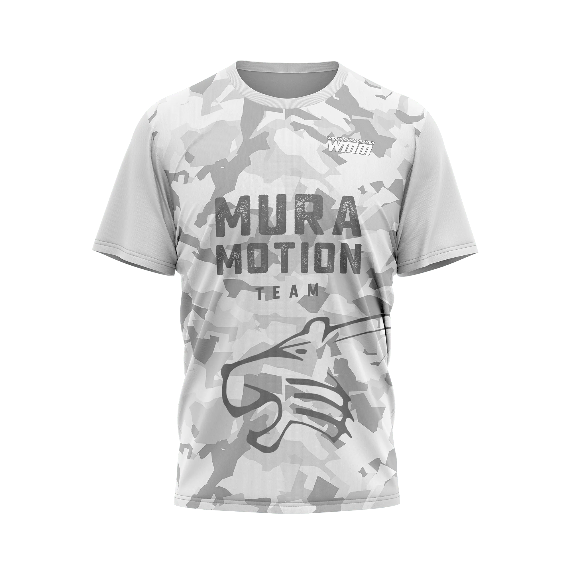 T-shirt de sport camouflage blanc 