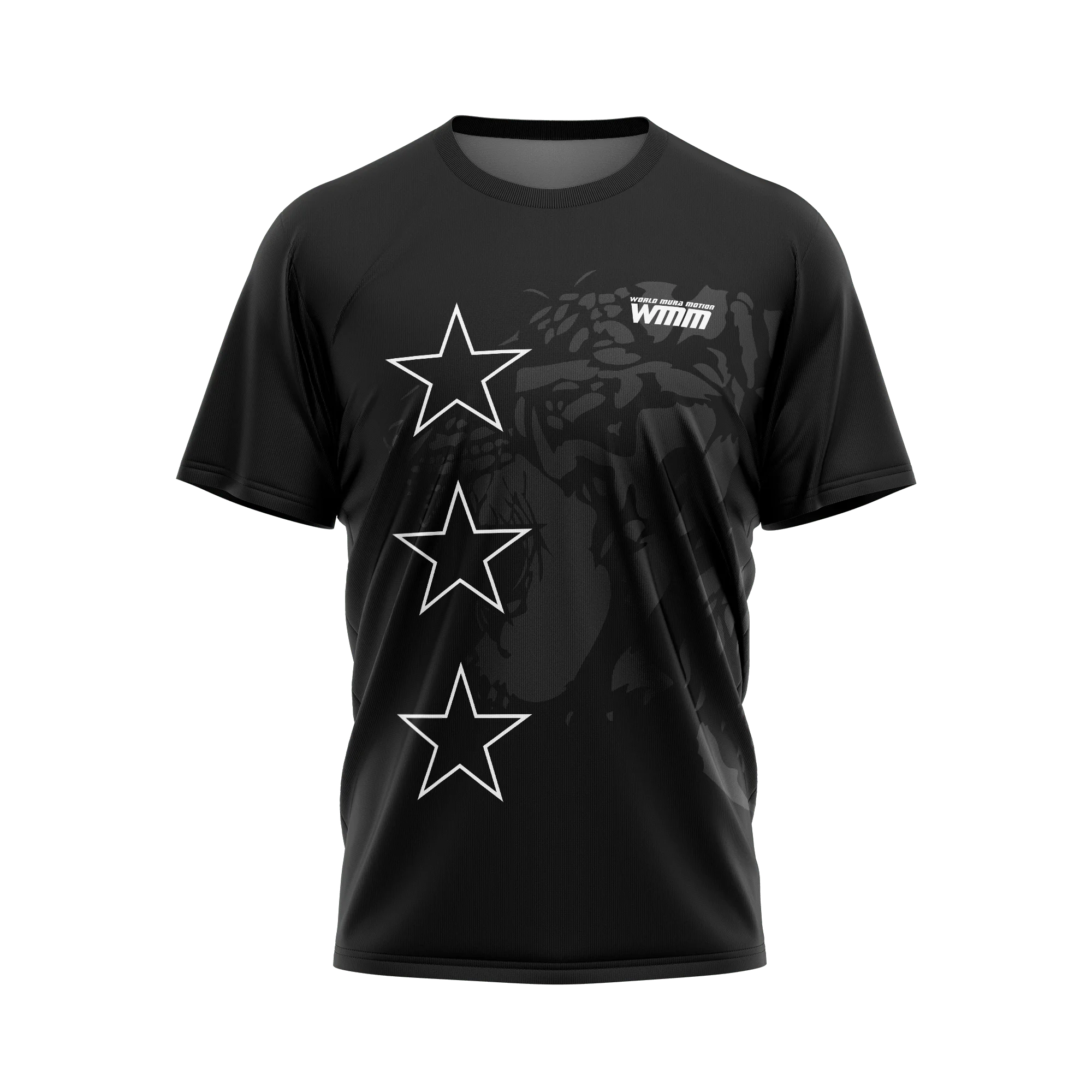 T-shirt noir avec motif d'étoiles