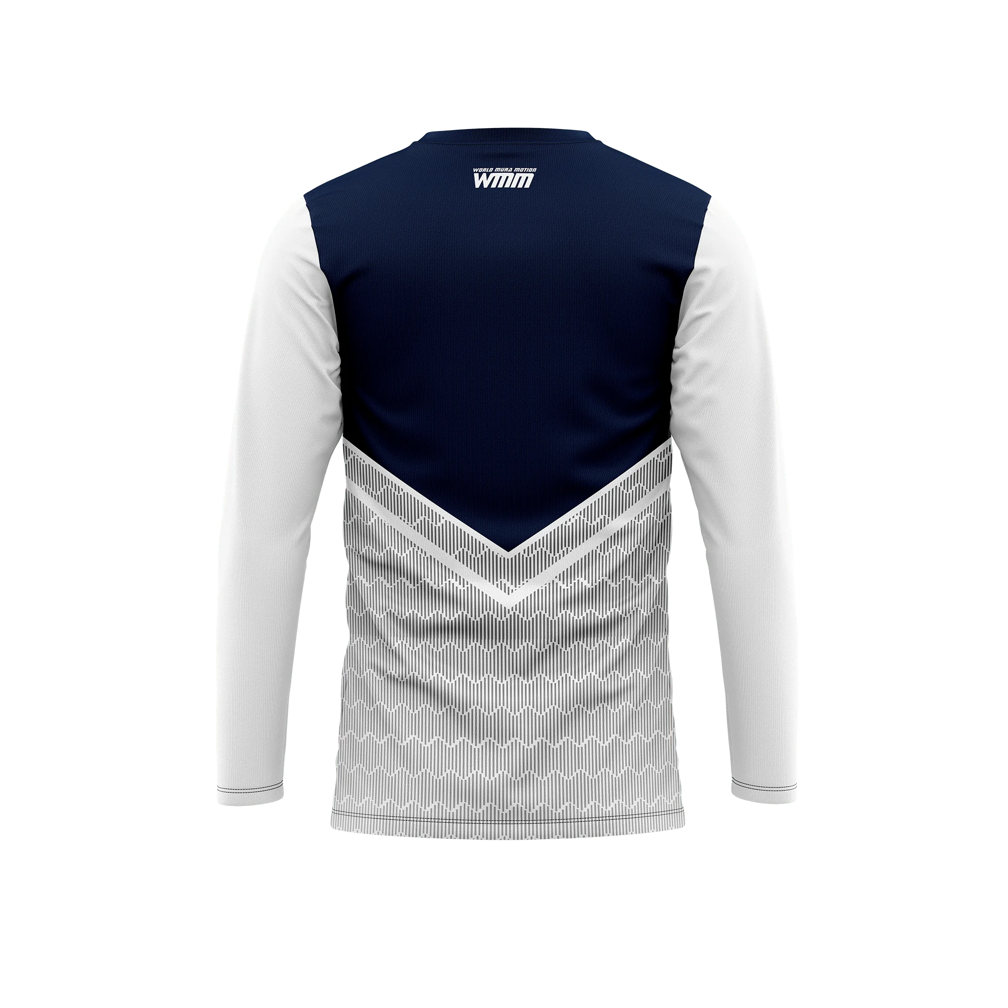 Manches longues blanc et bleu 