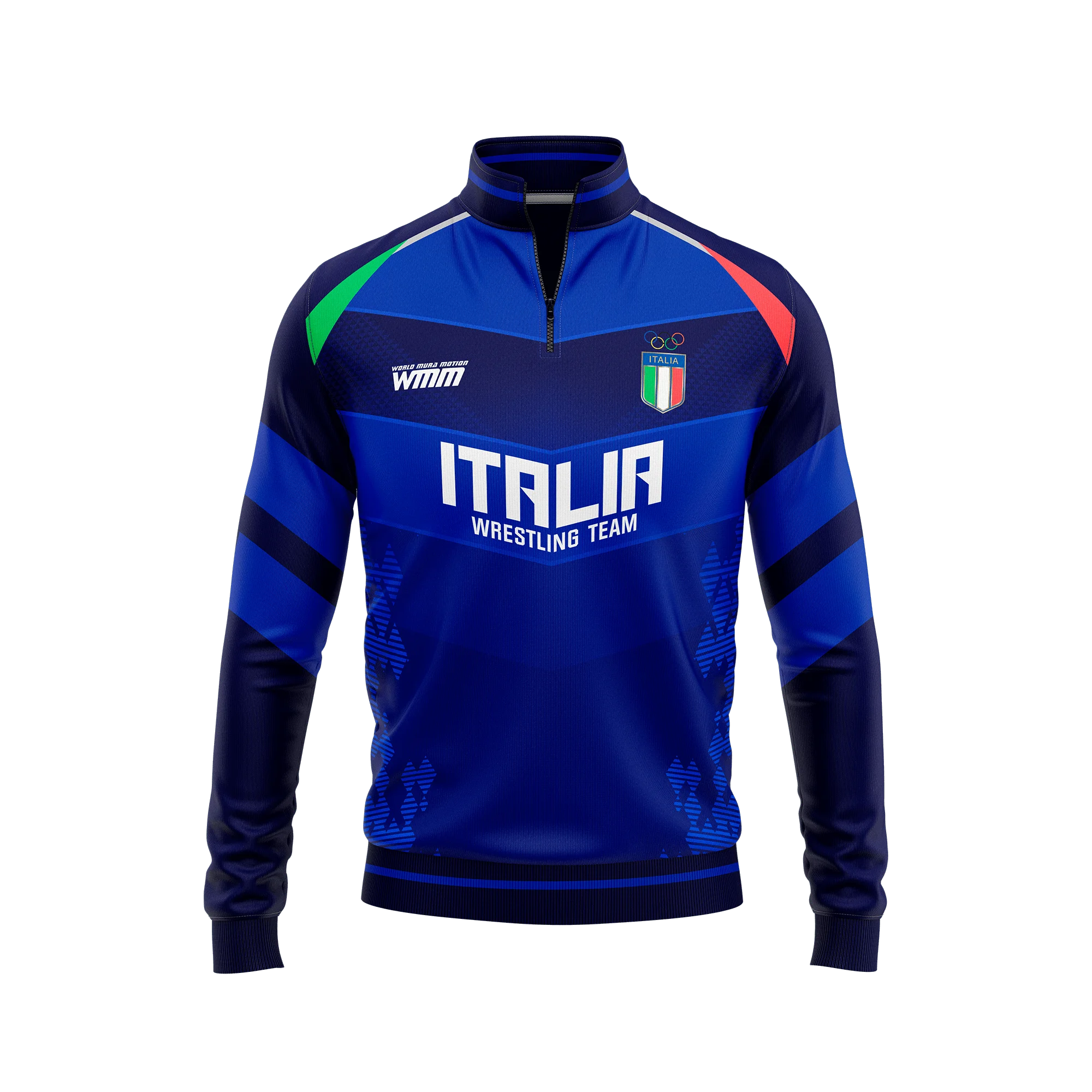 Sweat-shirt zippé de l'équipe de lutte d'Italie