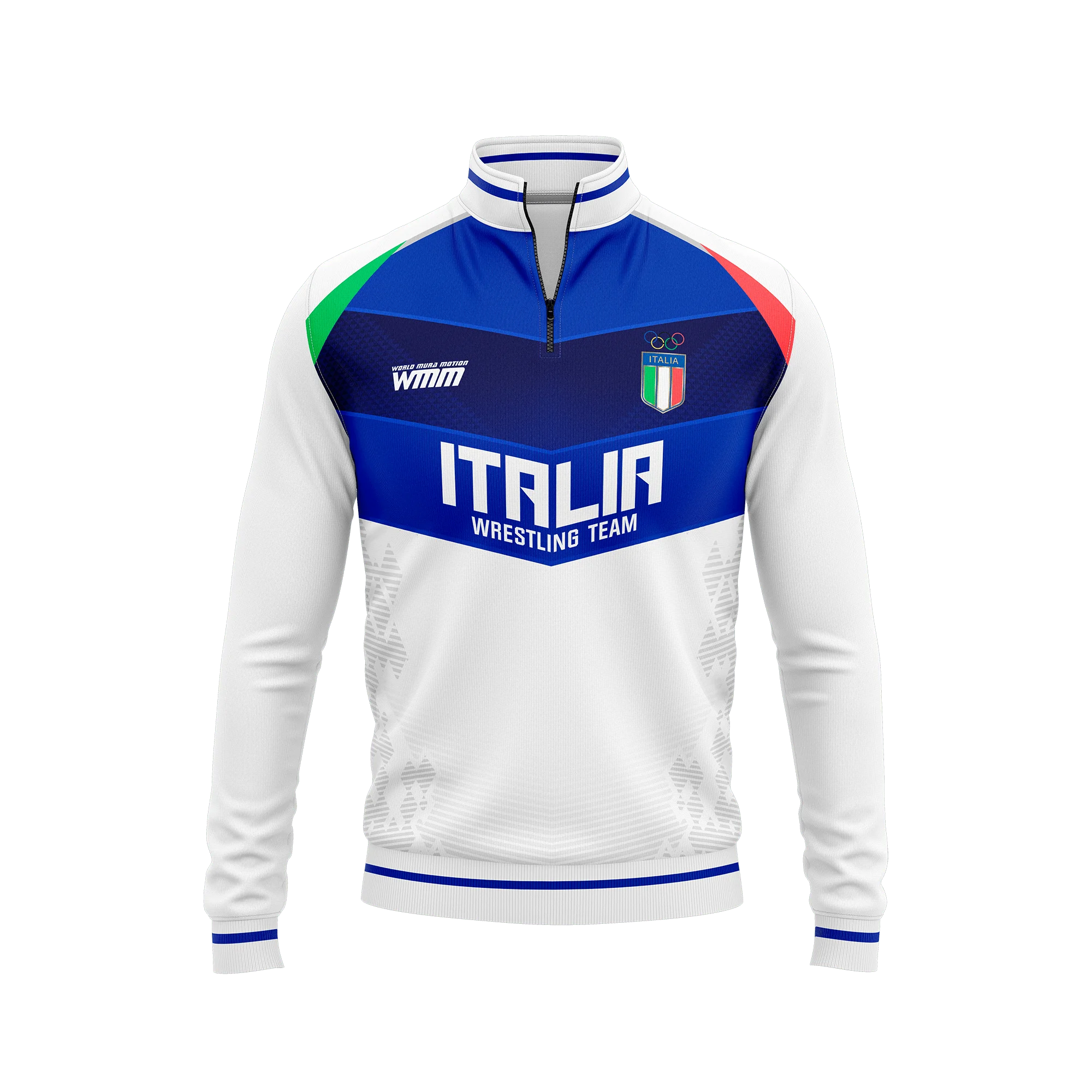 Sweat-shirt zippé de l'équipe de lutte d'Italie