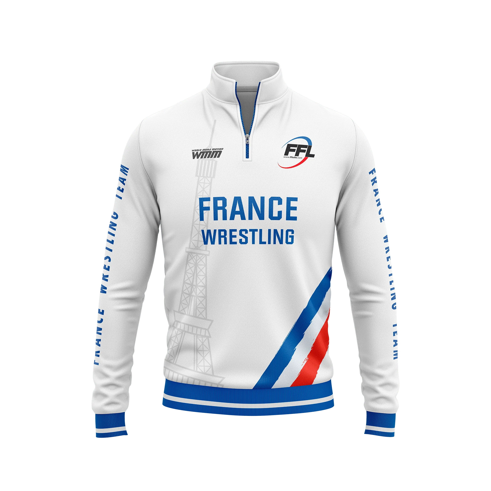 Sweat-shirt zippé de l’équipe de lutte de France