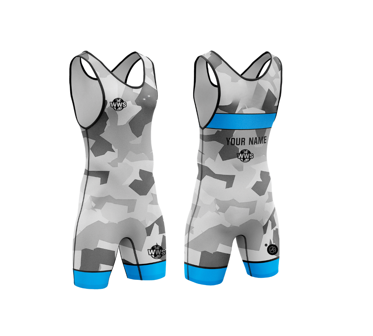 Maillot de lutte camouflage gris 