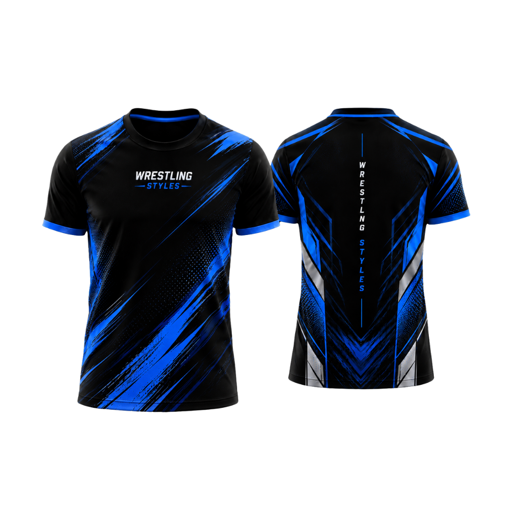 Wrestling Styles – Blue Voltage Rashguard