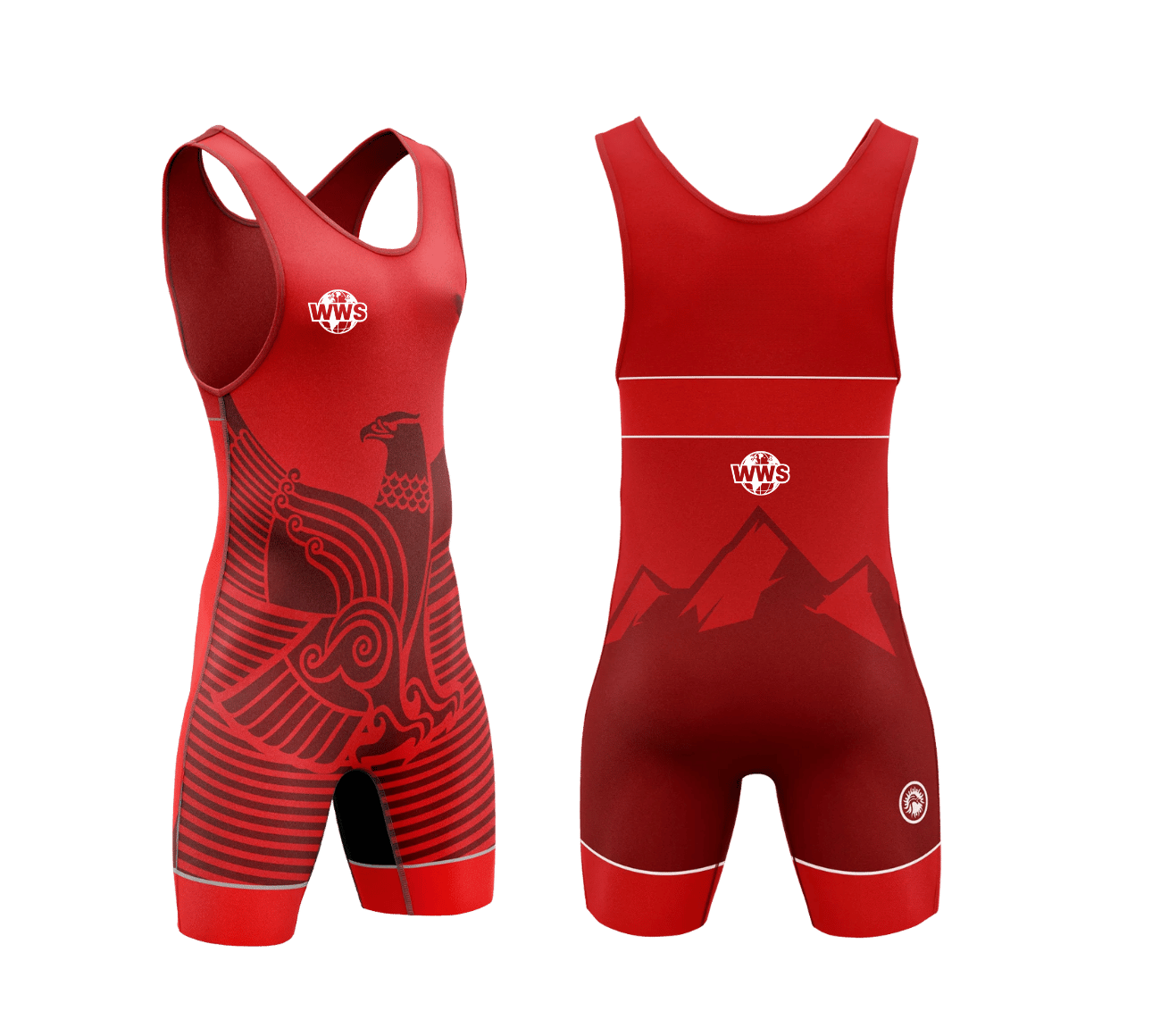 Maillot de lutte rouge aigle