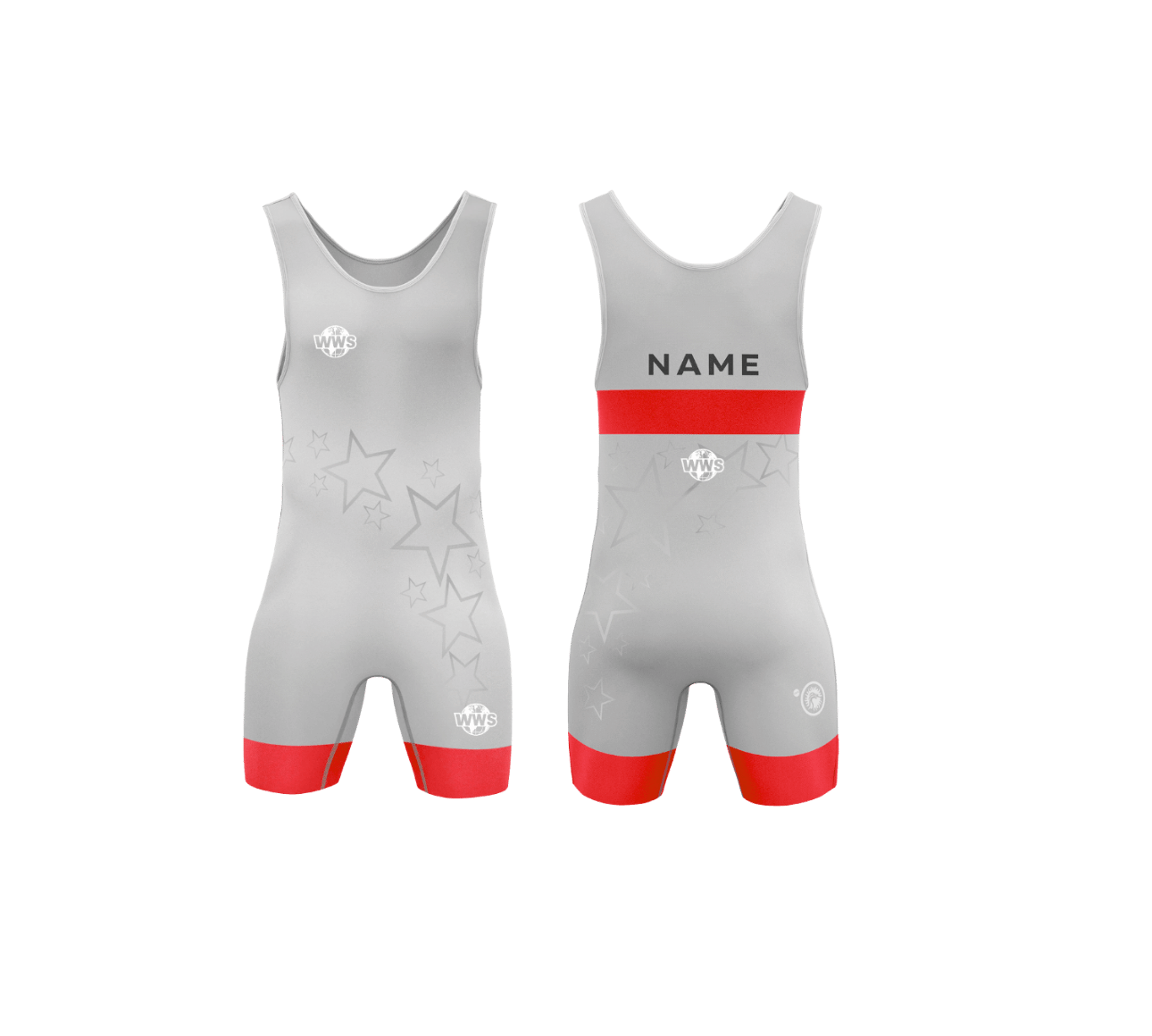 Maillot de lutte gris étoile