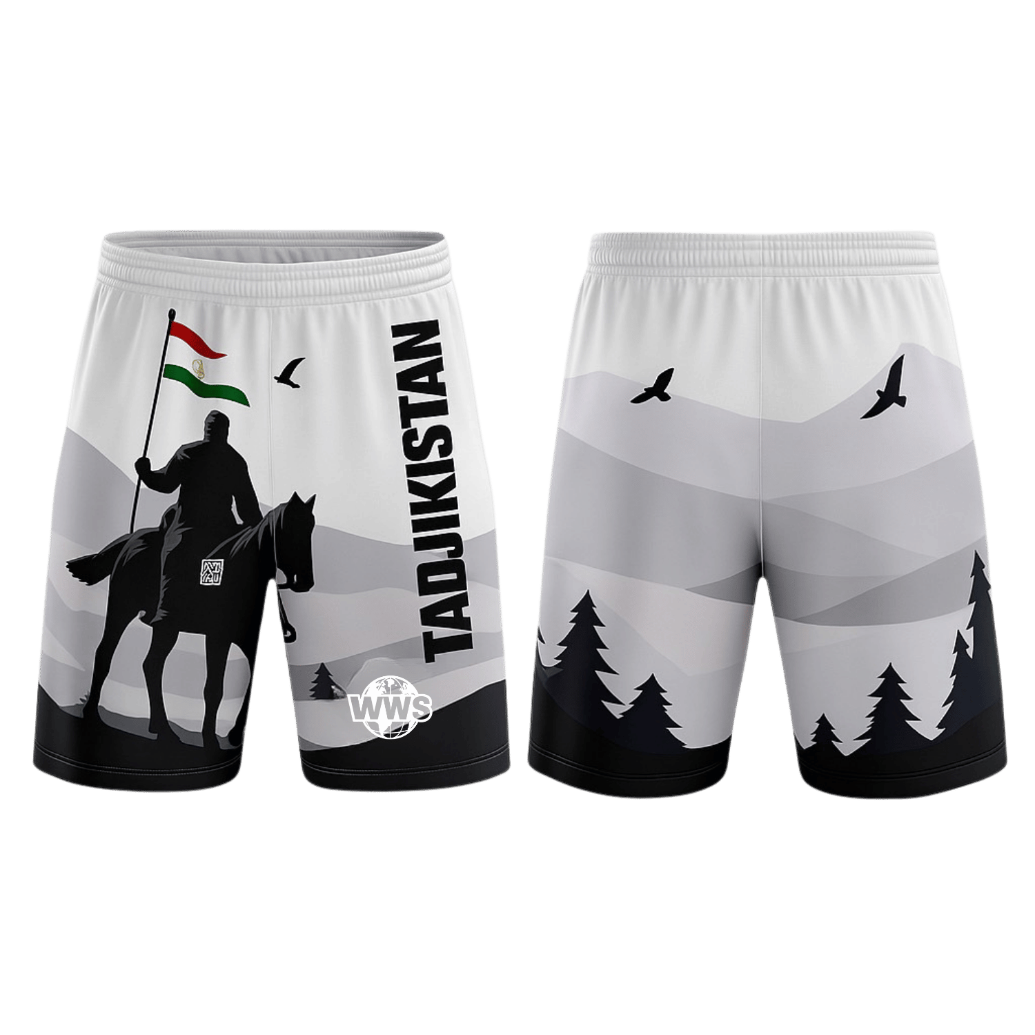 Shorts motifs sombre chevalier