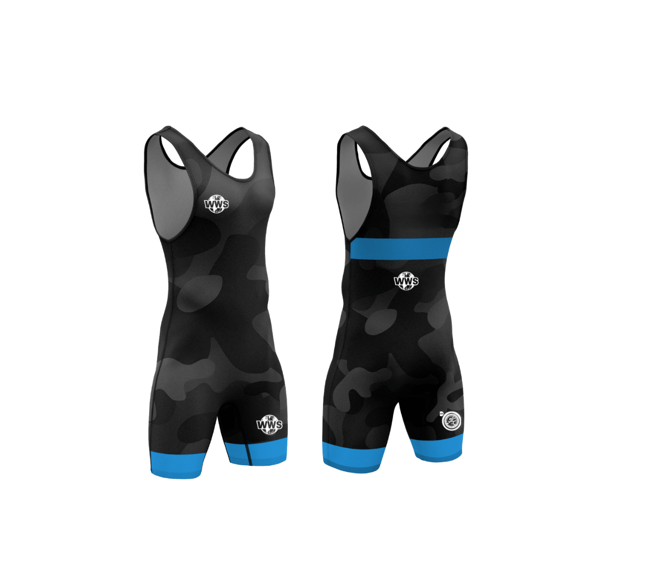 Maillot de lutte  camouflage noir 