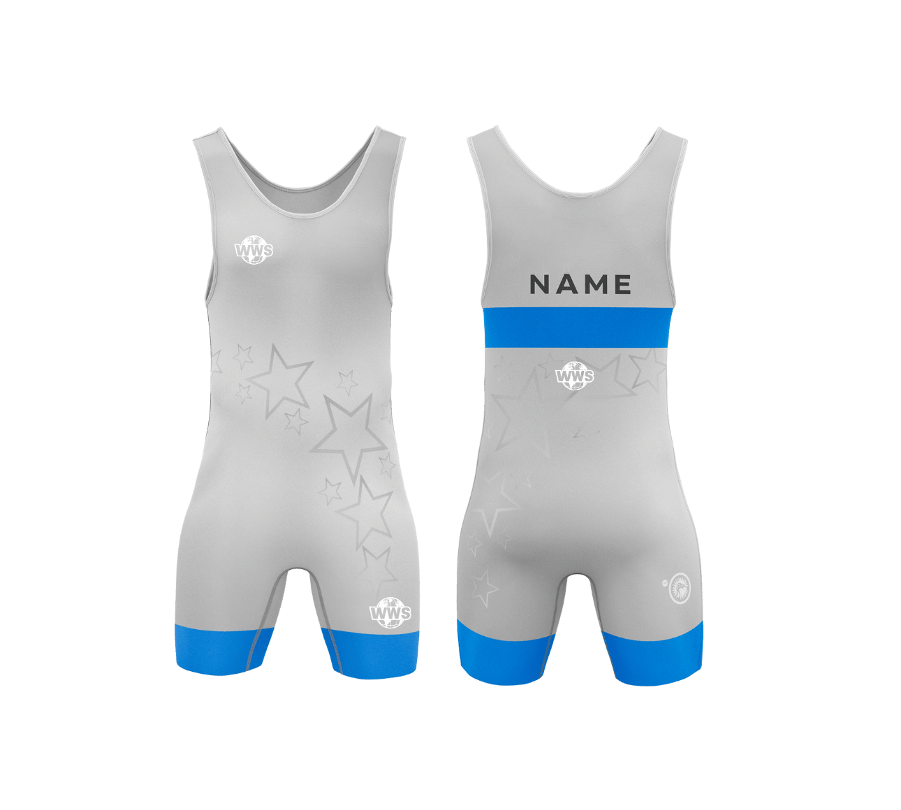 Maillot de lutte gris étoile