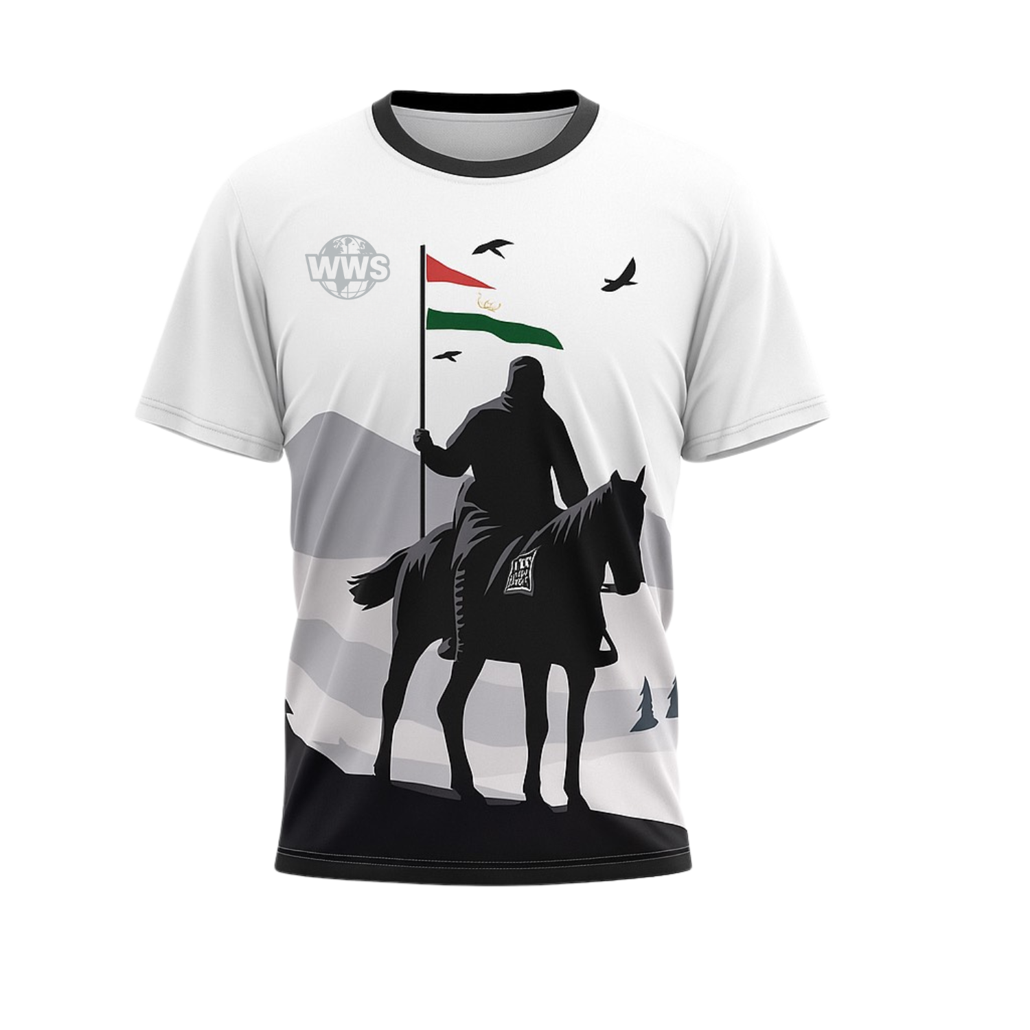 T-shirt chevalier avec drapeau