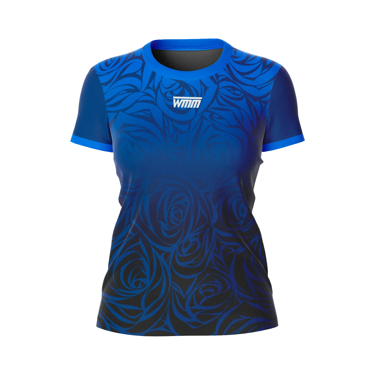 T-shirt bleu à motifs floraux