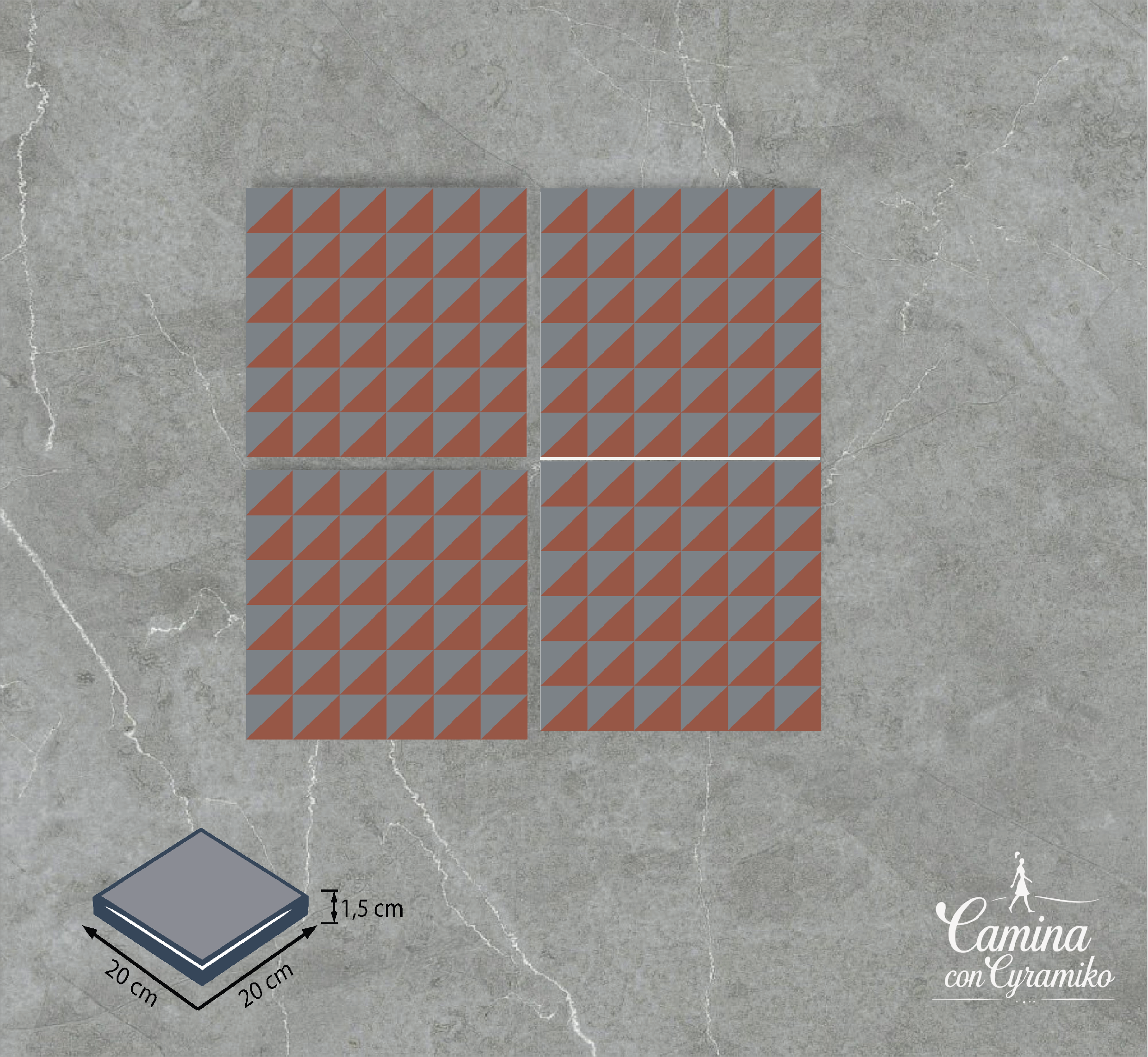 DM20 - GRIS TOPO I & COBRE PERLADO