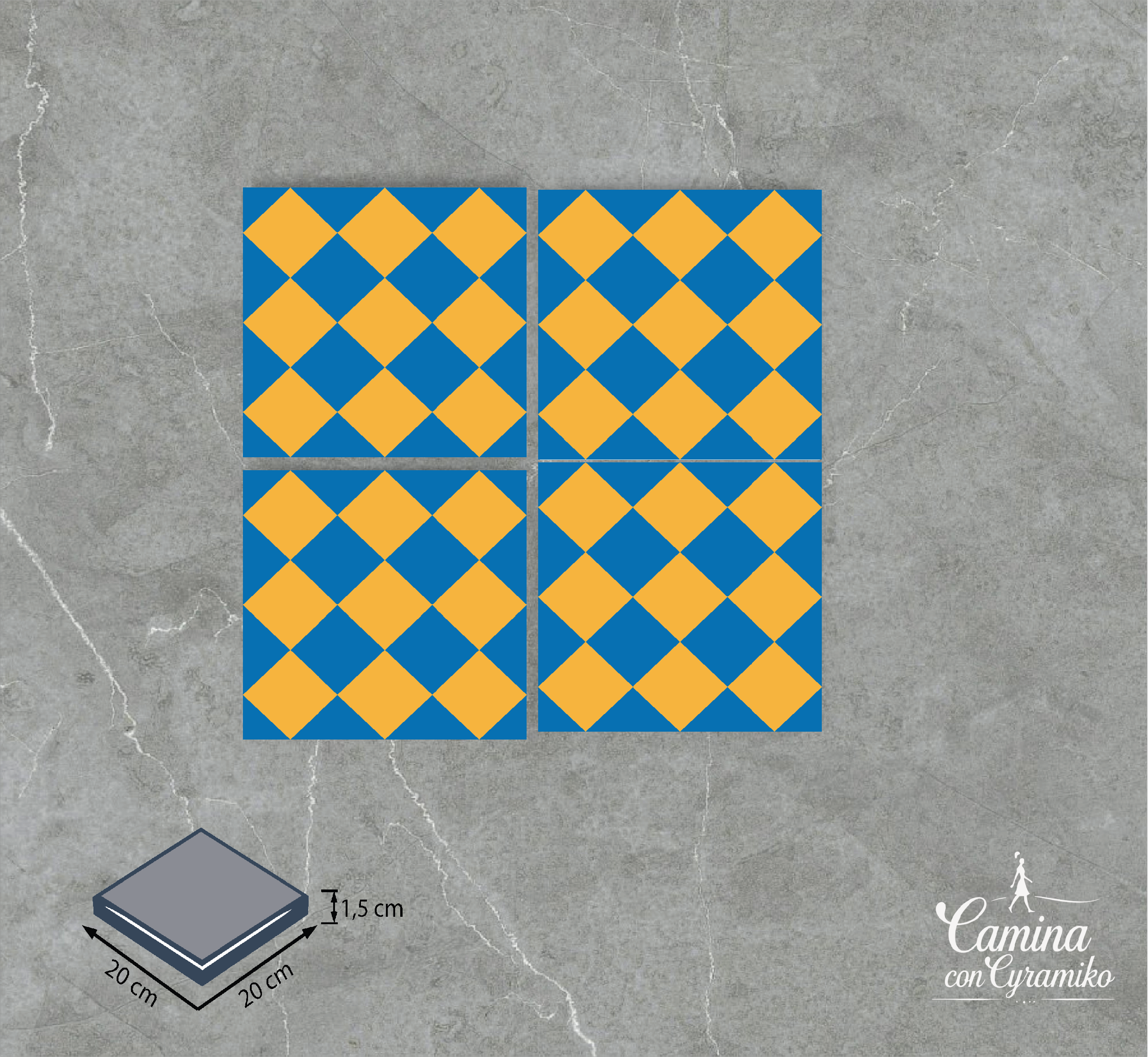 DM24 - AMARILLO DALIA & AZUL PITUFO