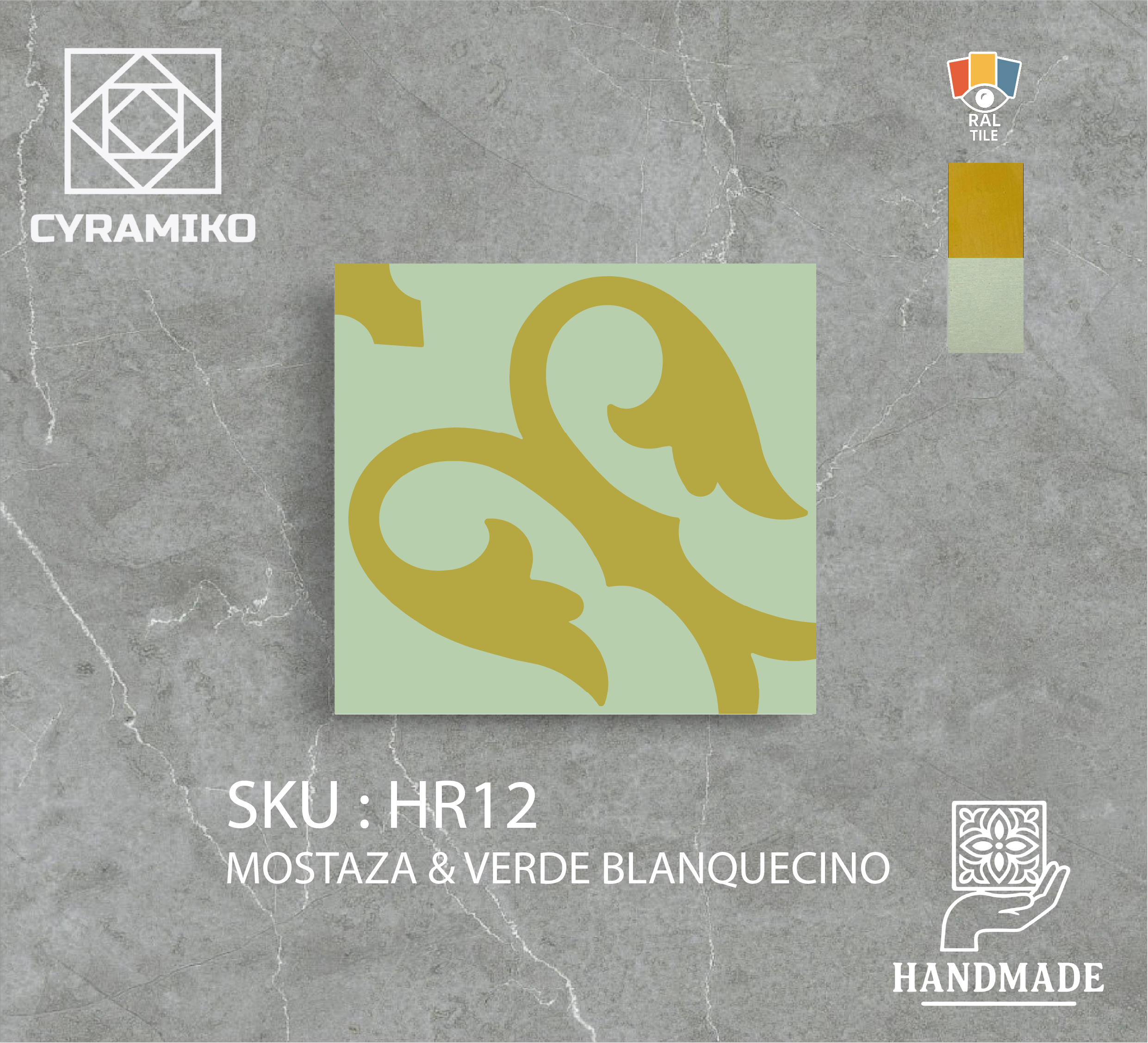 HR12 - MOSTAZA & VERDE BLANQUECINO