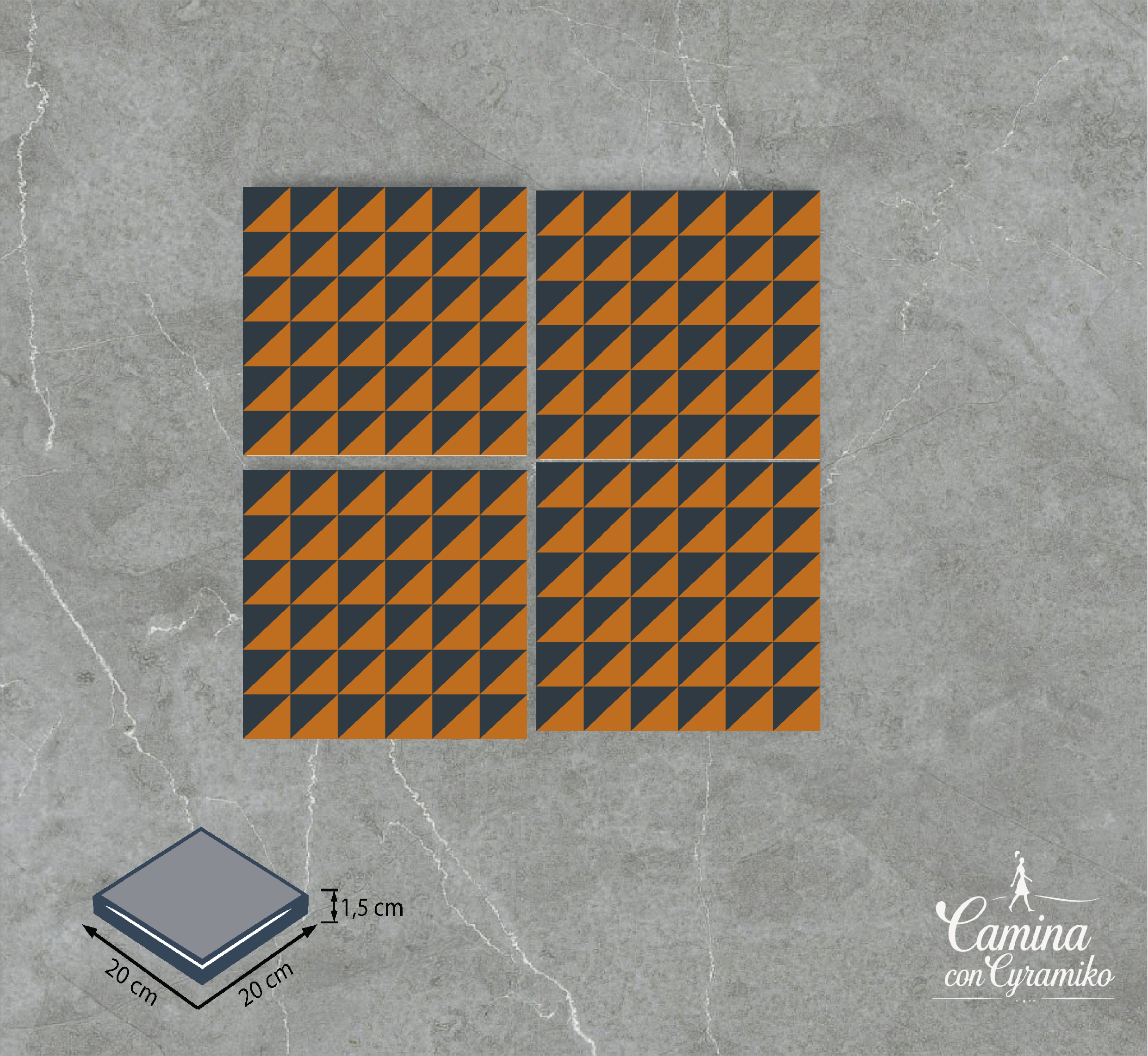 DM18 - ROYAL BLUE & NARANJA SEÑALES