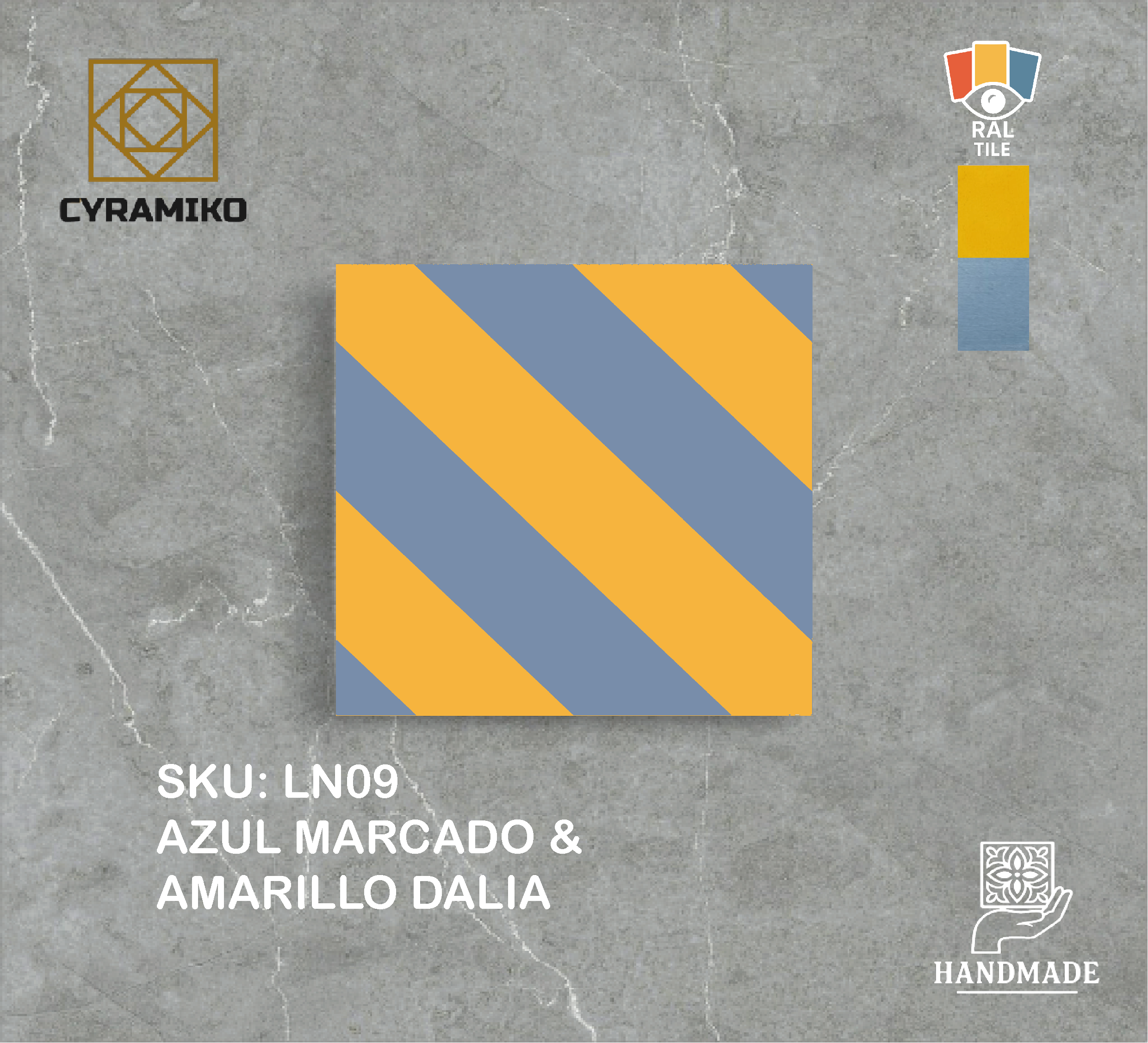 LN09 - AZUL MARCADO & AMARILLO DALIA