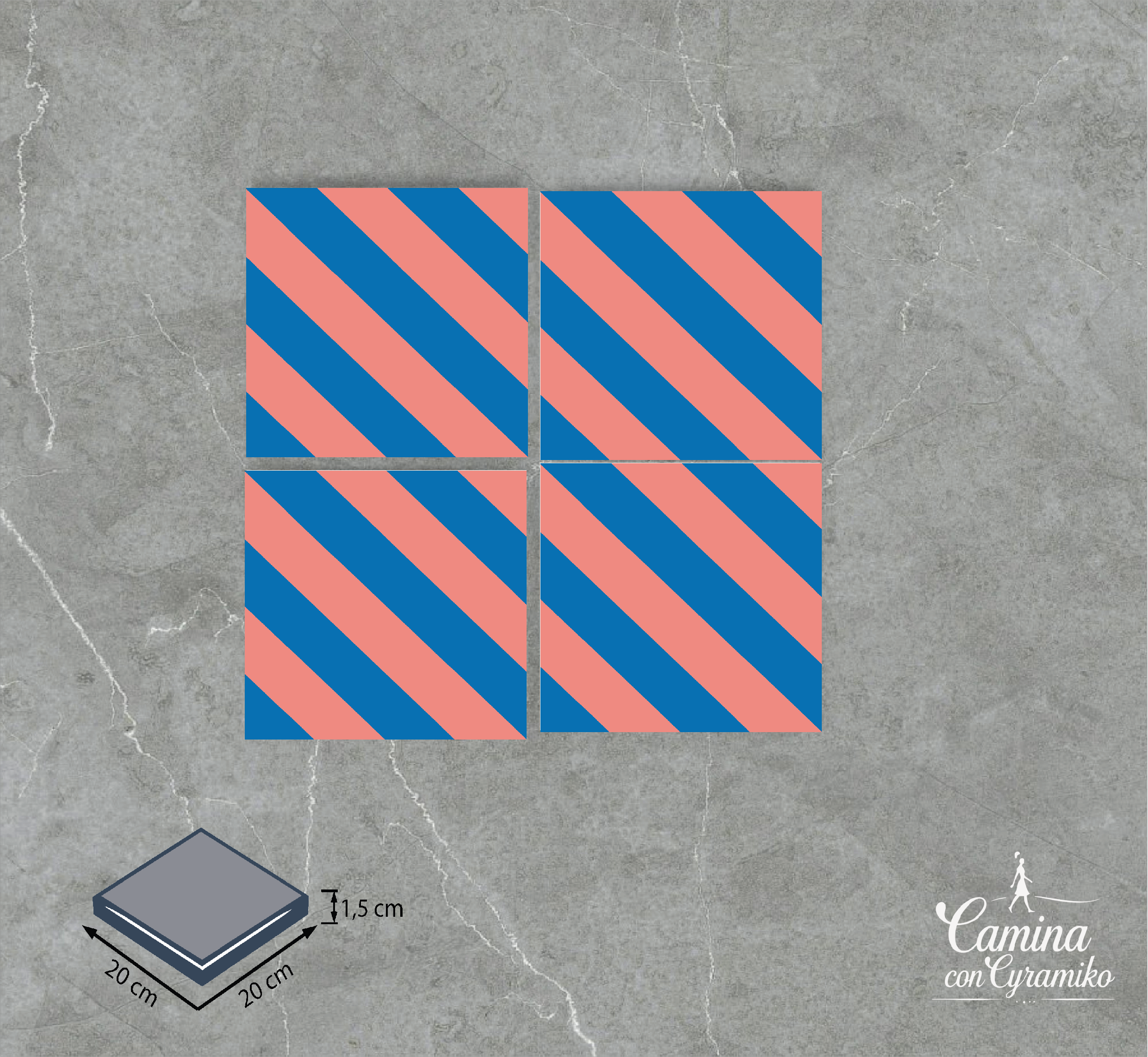 LN03 - ROSA EMPOLVADO & AZUL PITUFO