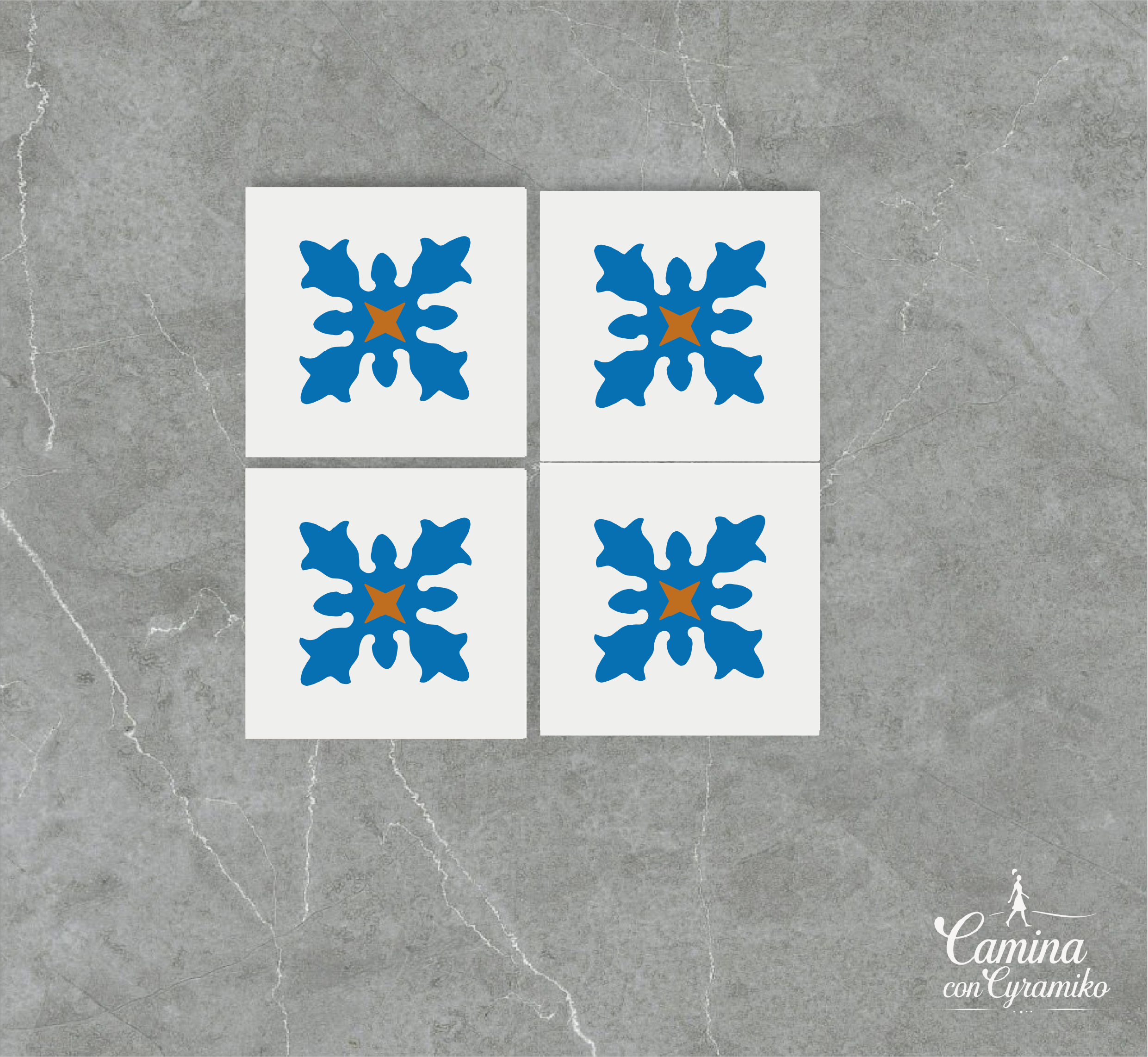 HR14 - BLANCO PURO & AZUL PITUFO & HONEY