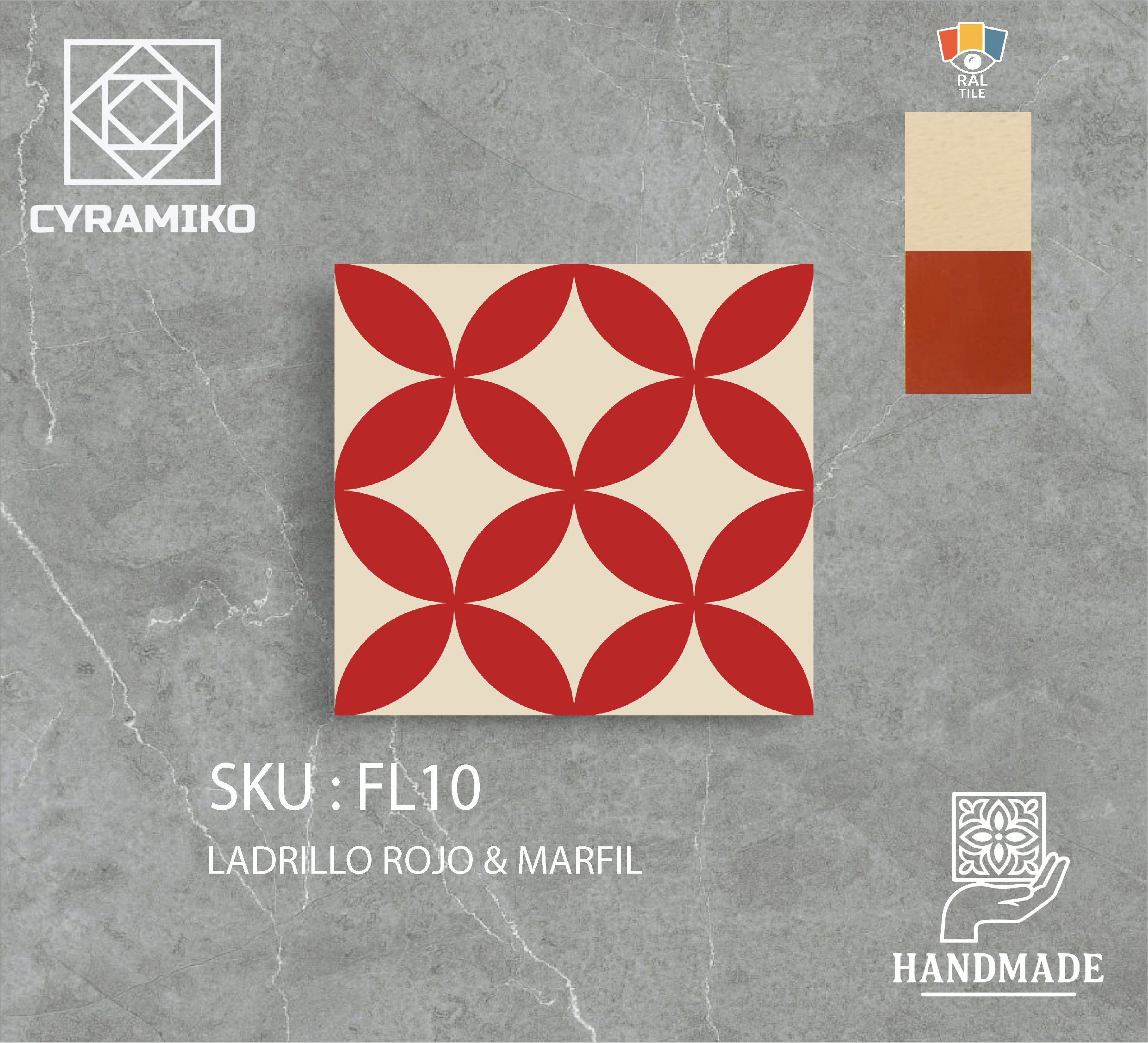 FL10 - LADRILLO ROJO & MARFIL