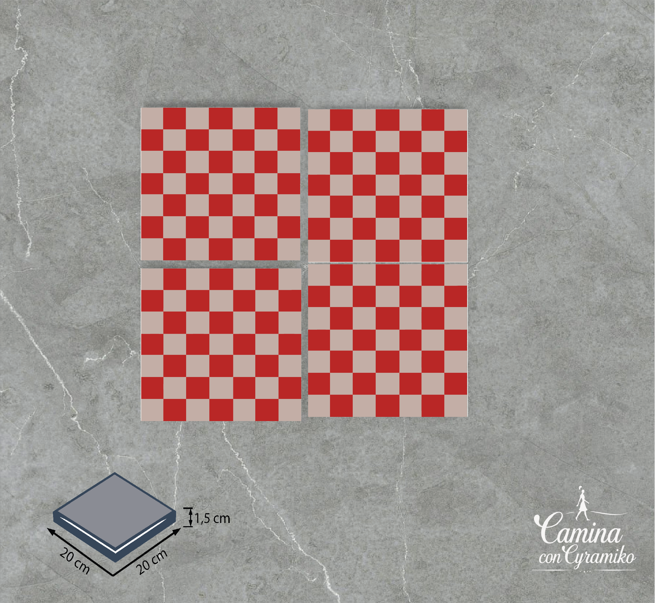 DM32 - LILA PASTEL &  ROJO LADRILLO