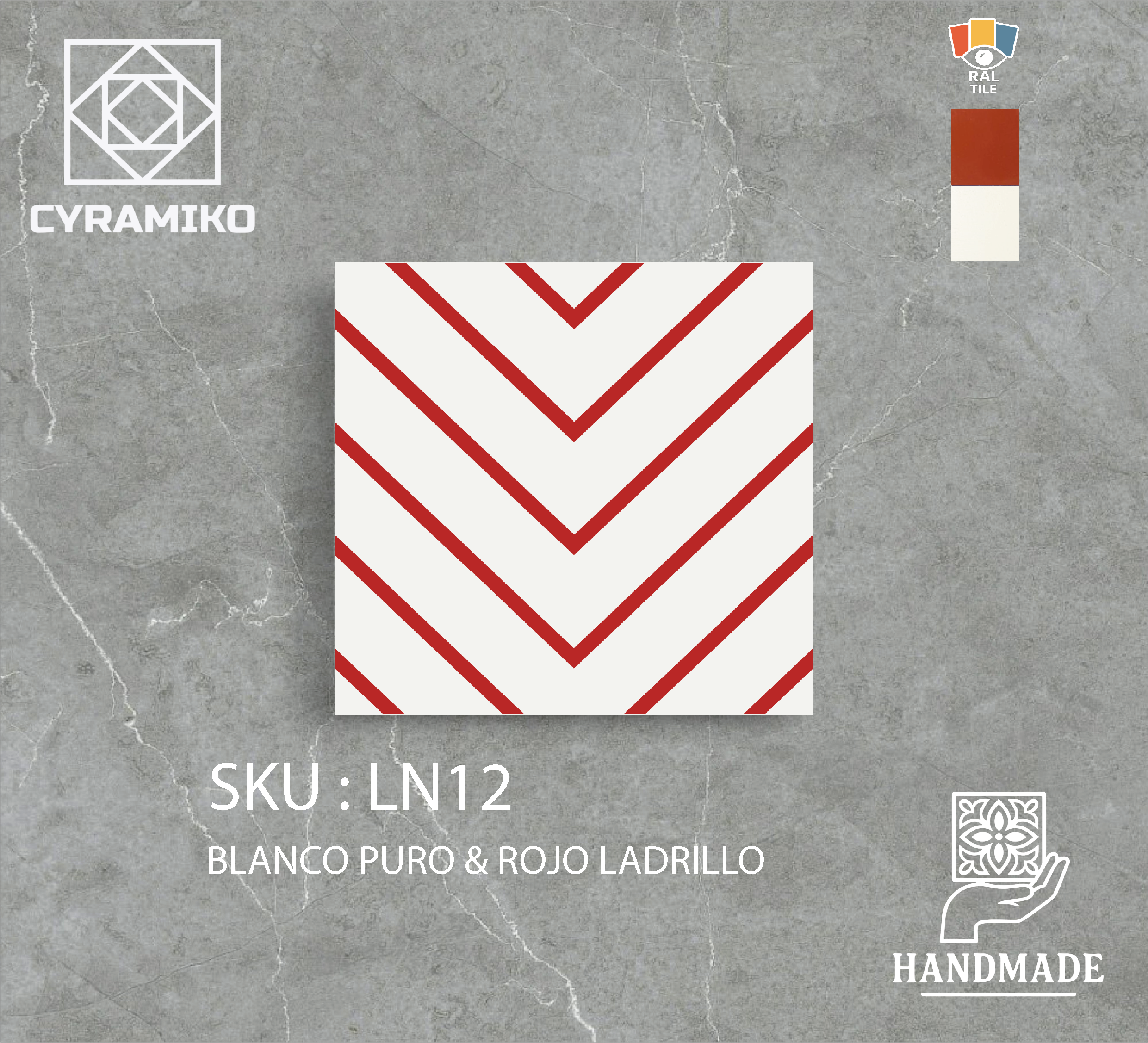 LN12 - ROJO LADRILLO & BLANCO PURO