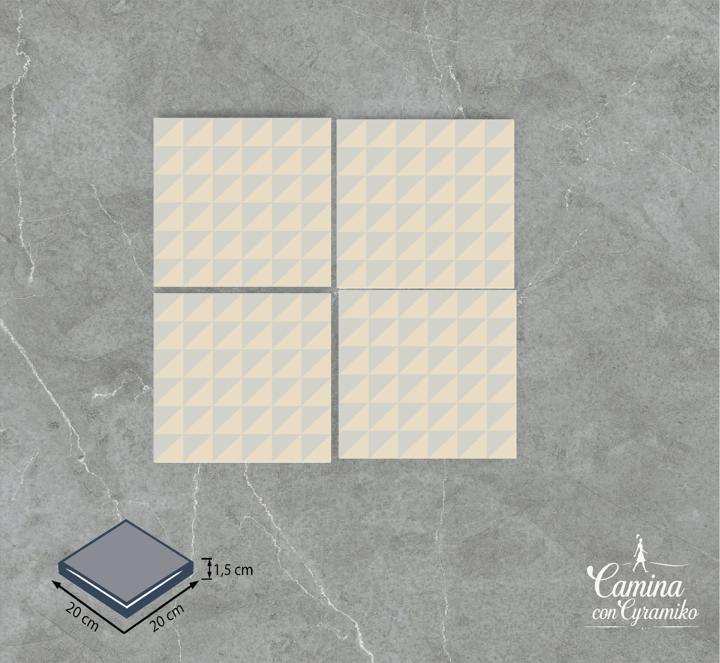 DM13 - MARFIL & GRIS SEDA