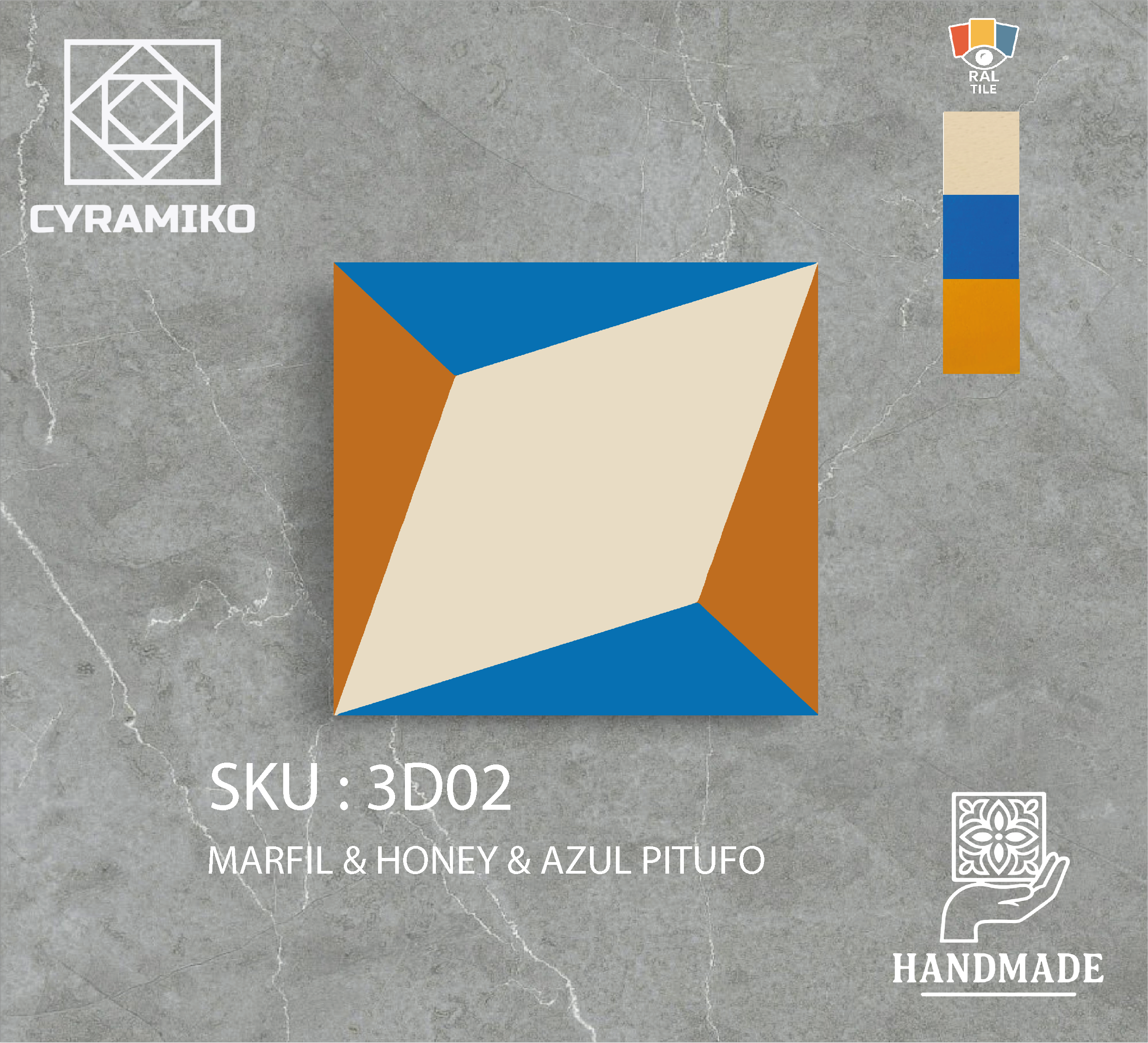 3D02 - MARFIL & HONEY & AZUL PITUFO