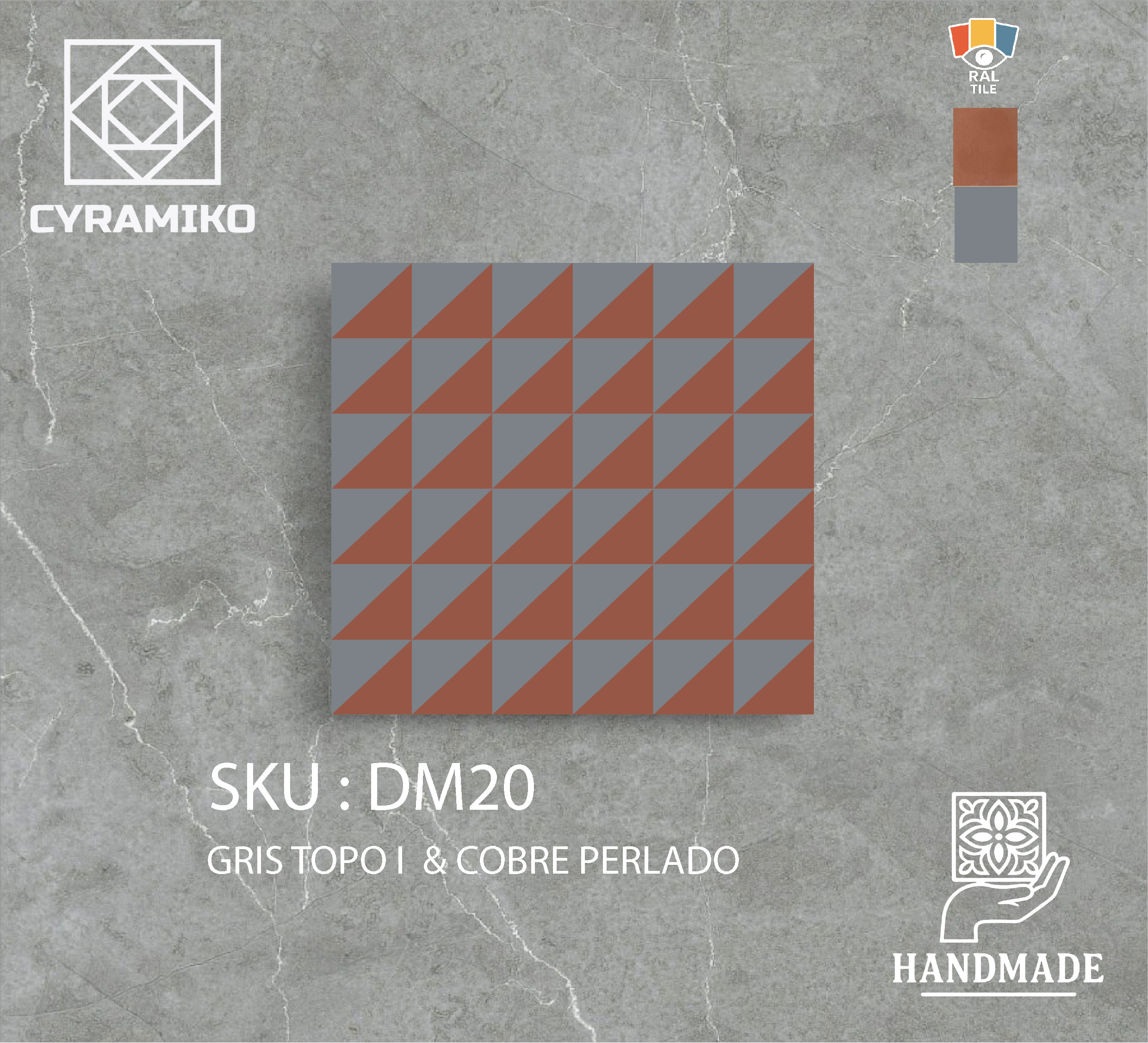 DM20 - GRIS TOPO I & COBRE PERLADO