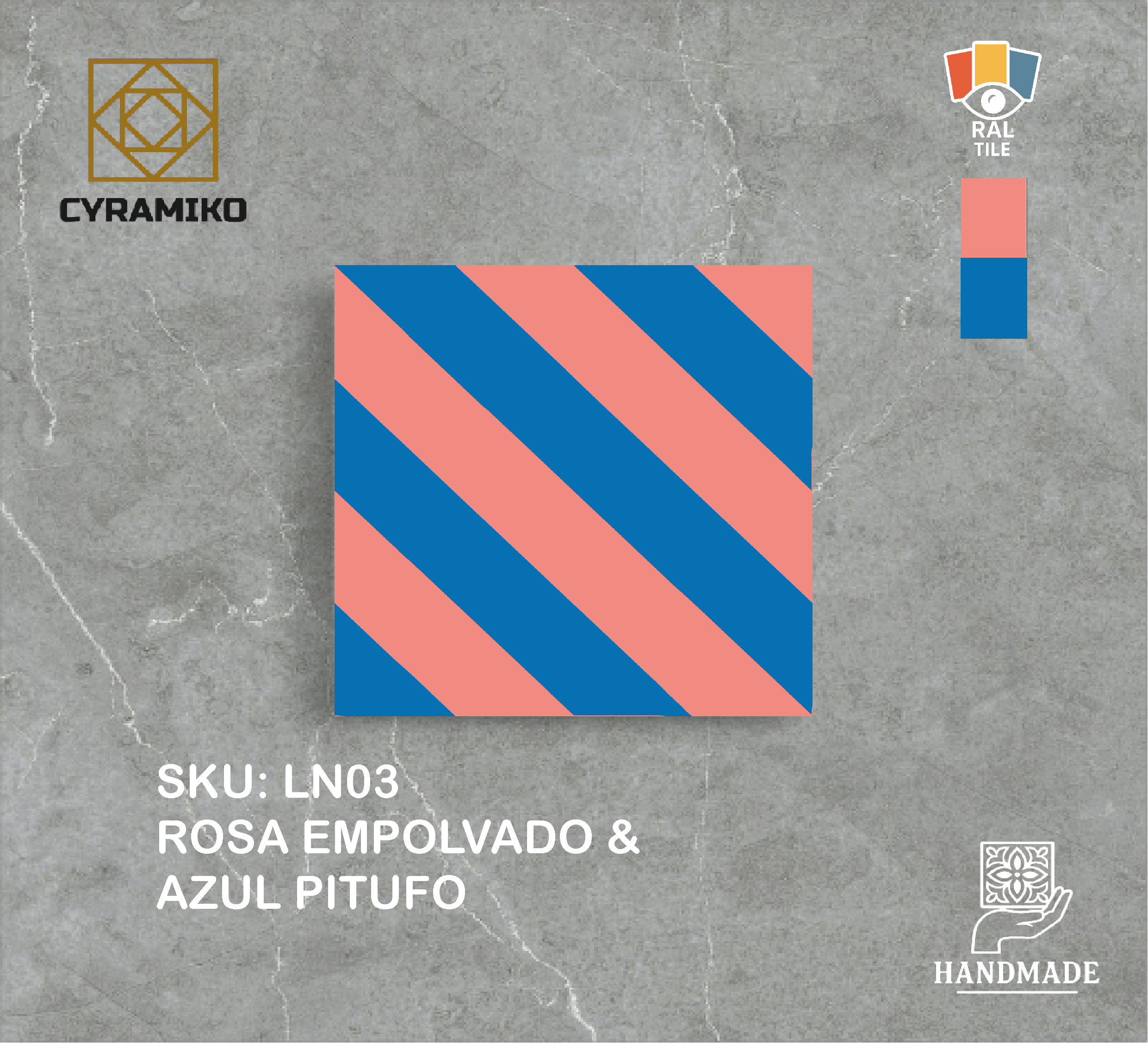 LN03 - ROSA EMPOLVADO & AZUL PITUFO