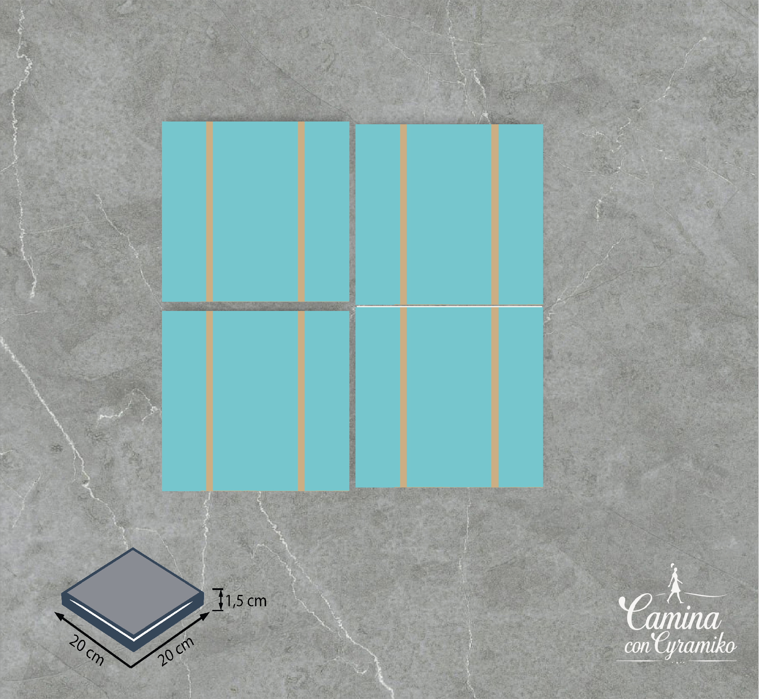 LN20 - AZUL PETRÓLEO & CAMEL I