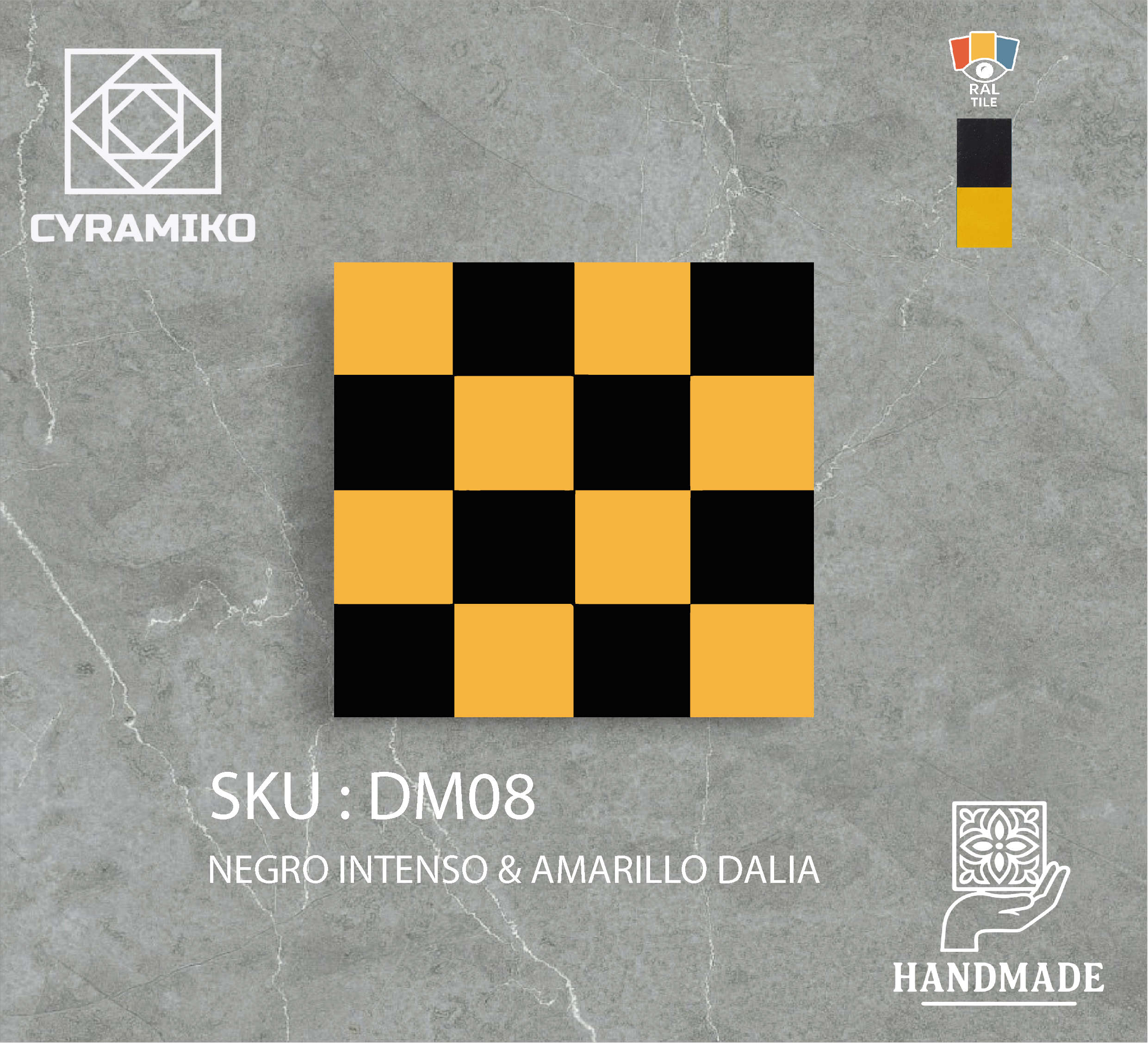 DM08 - NEGRO INTENSO & AMARILLO DALIA