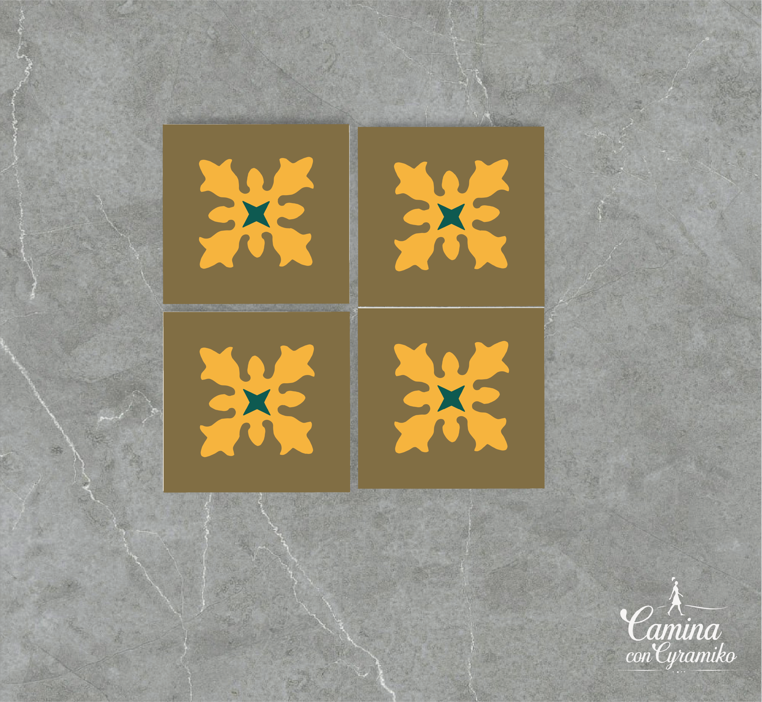 HR13 - PARDO VERDOSO & AMARILLO DALIA & VERDE ÓPALO