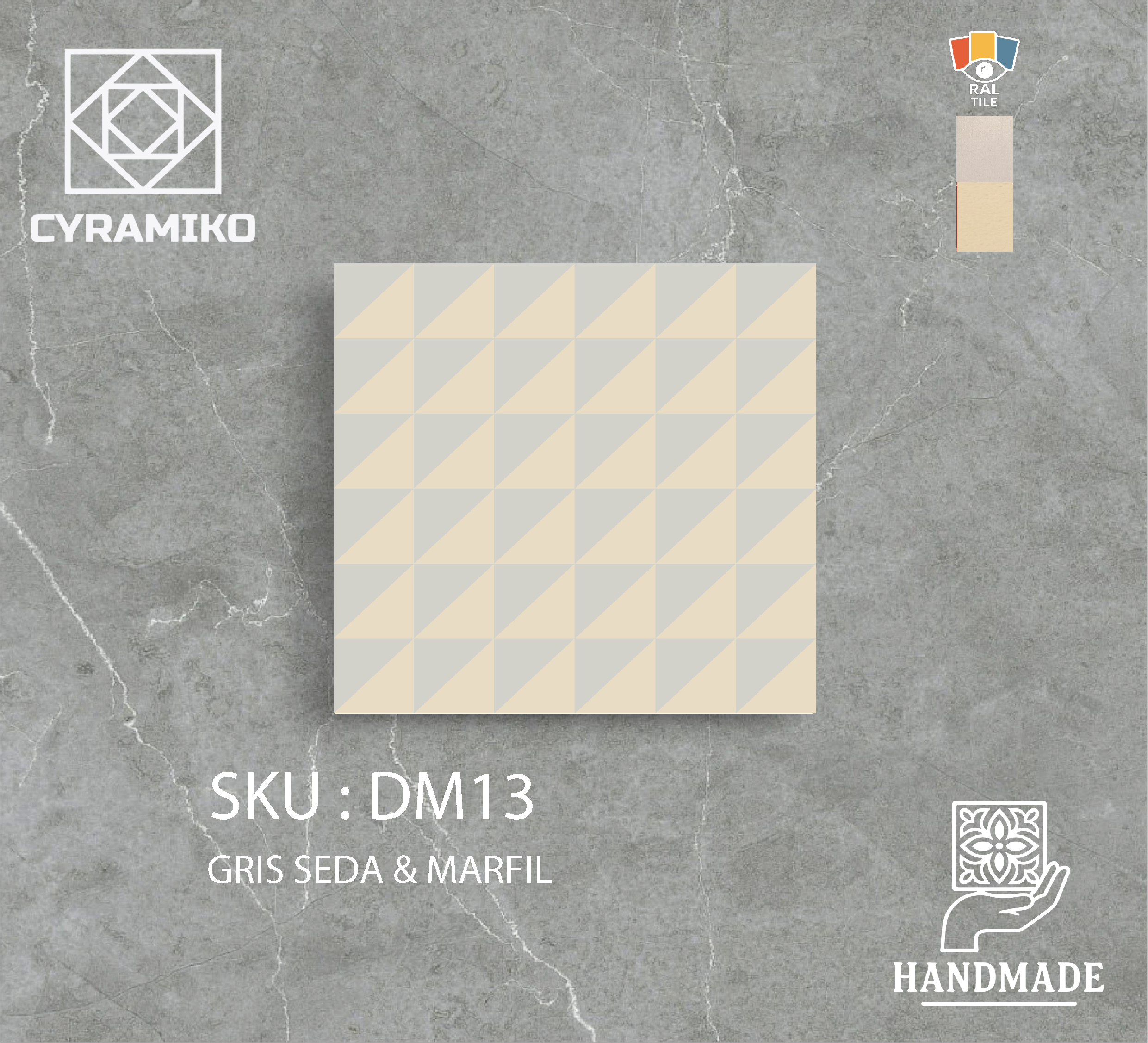 DM13 - MARFIL & GRIS SEDA