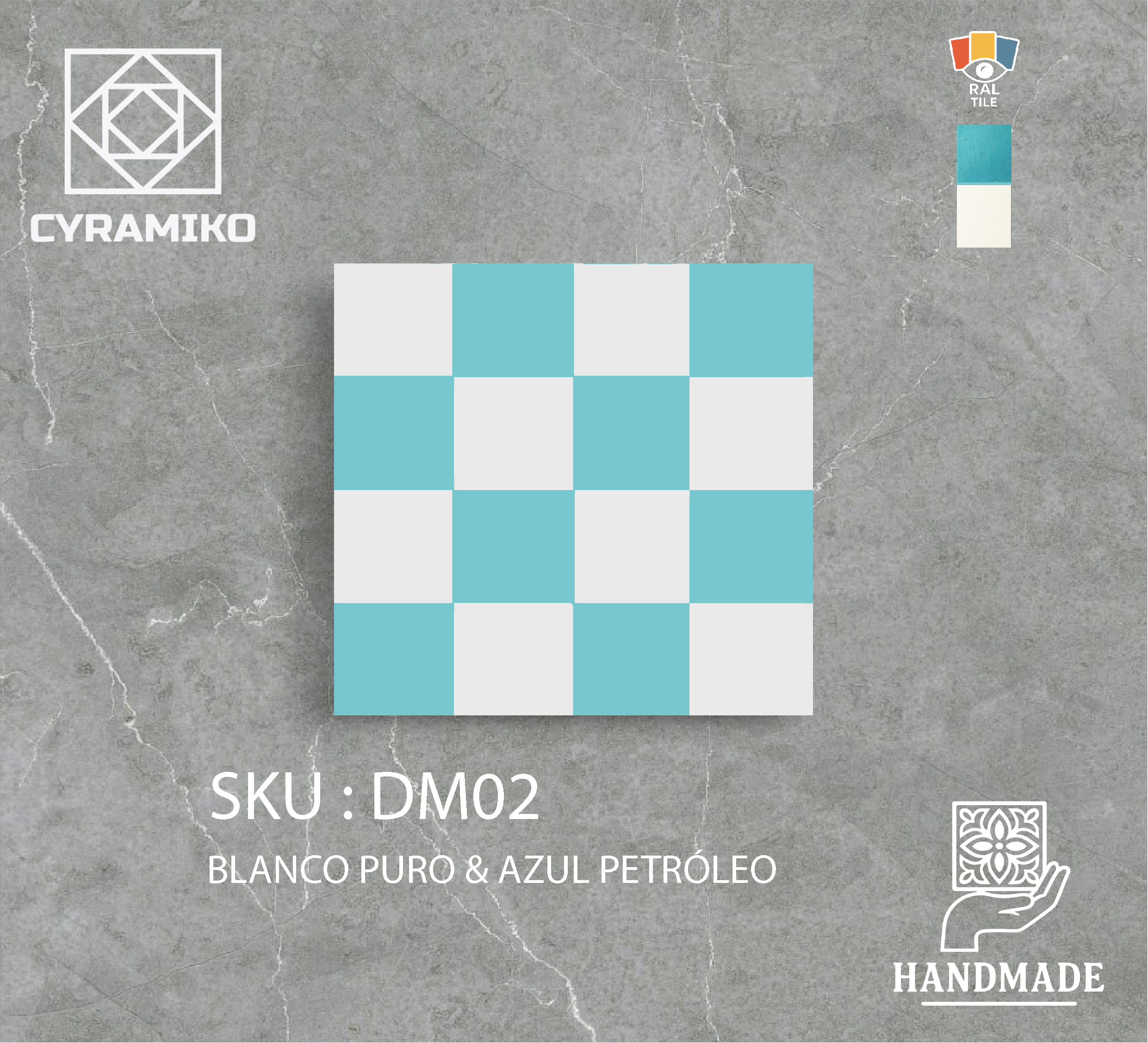 DM02 - BLANCO PURO & AZUL PETRÓLEO