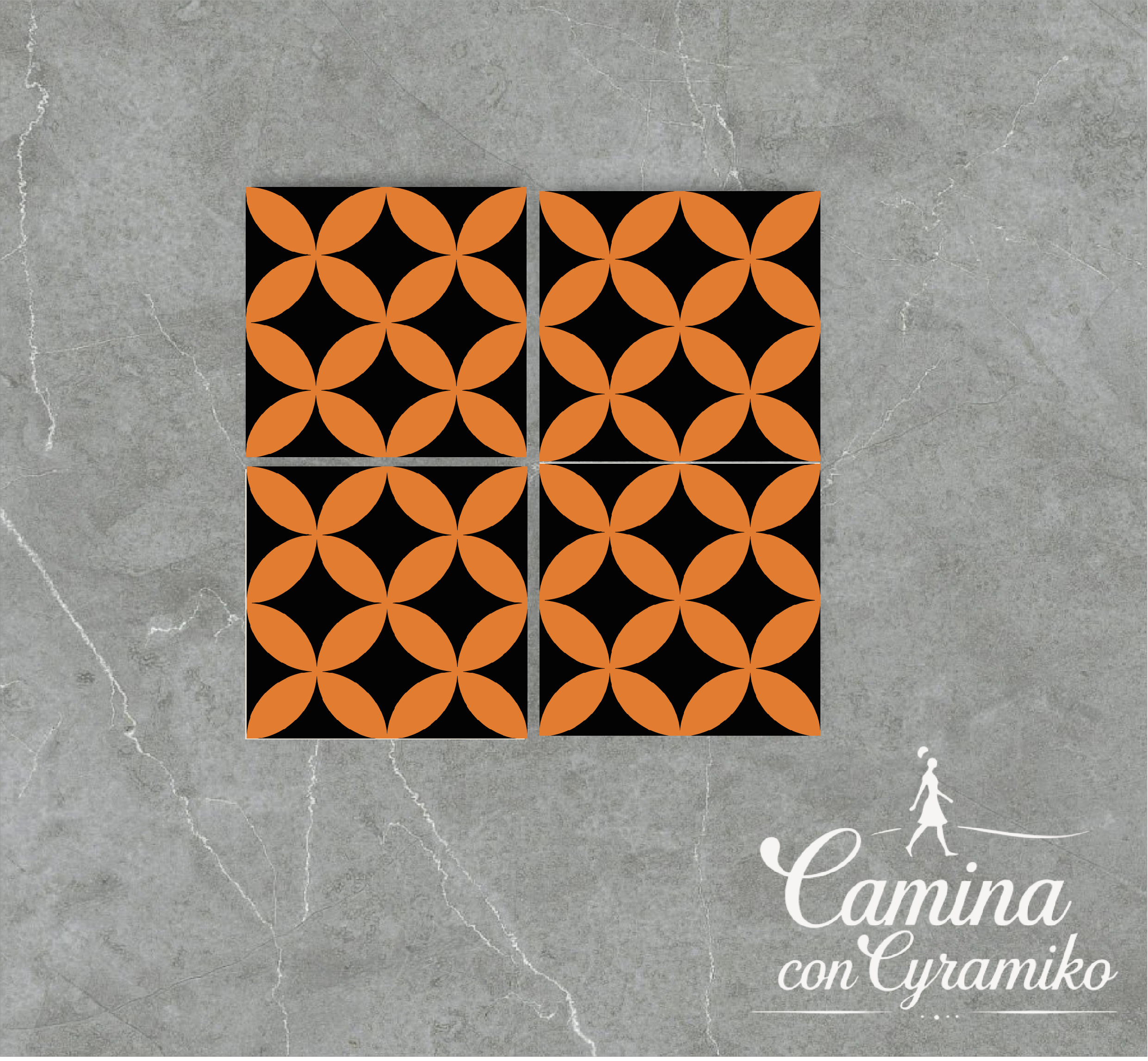 FL05 - NEGRO INTENSO & NARANJA