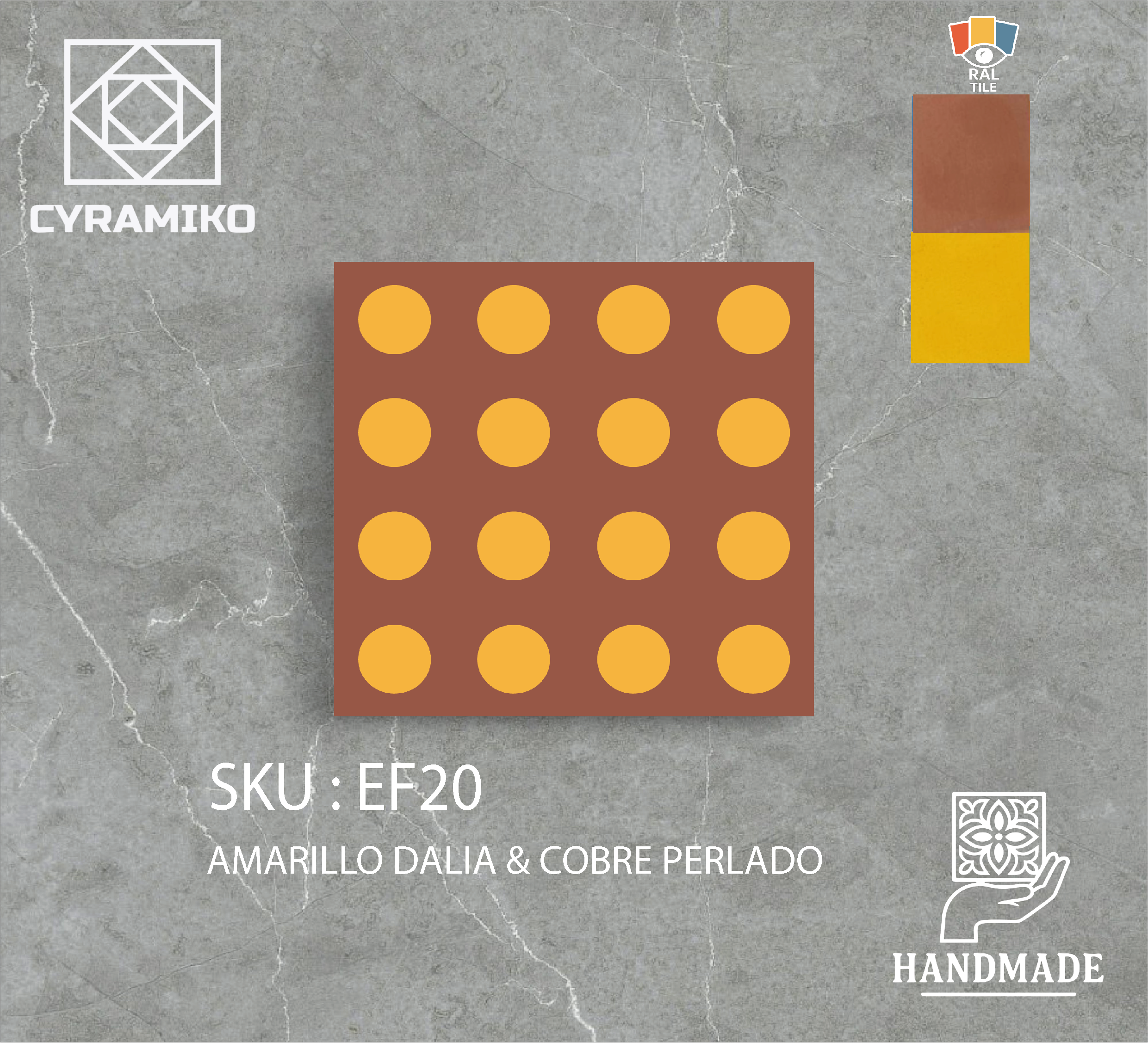 EF20 - AMARILLO DALIA & COBRE PERLADO